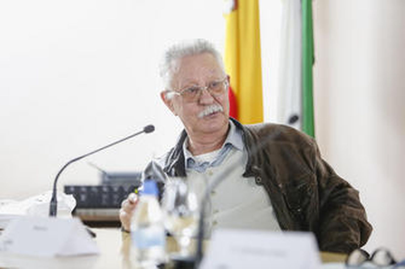 Nazario, estrenando ayer el nuevo ciclo del CAL en Cádiz, en la Biblioteca Provincial.