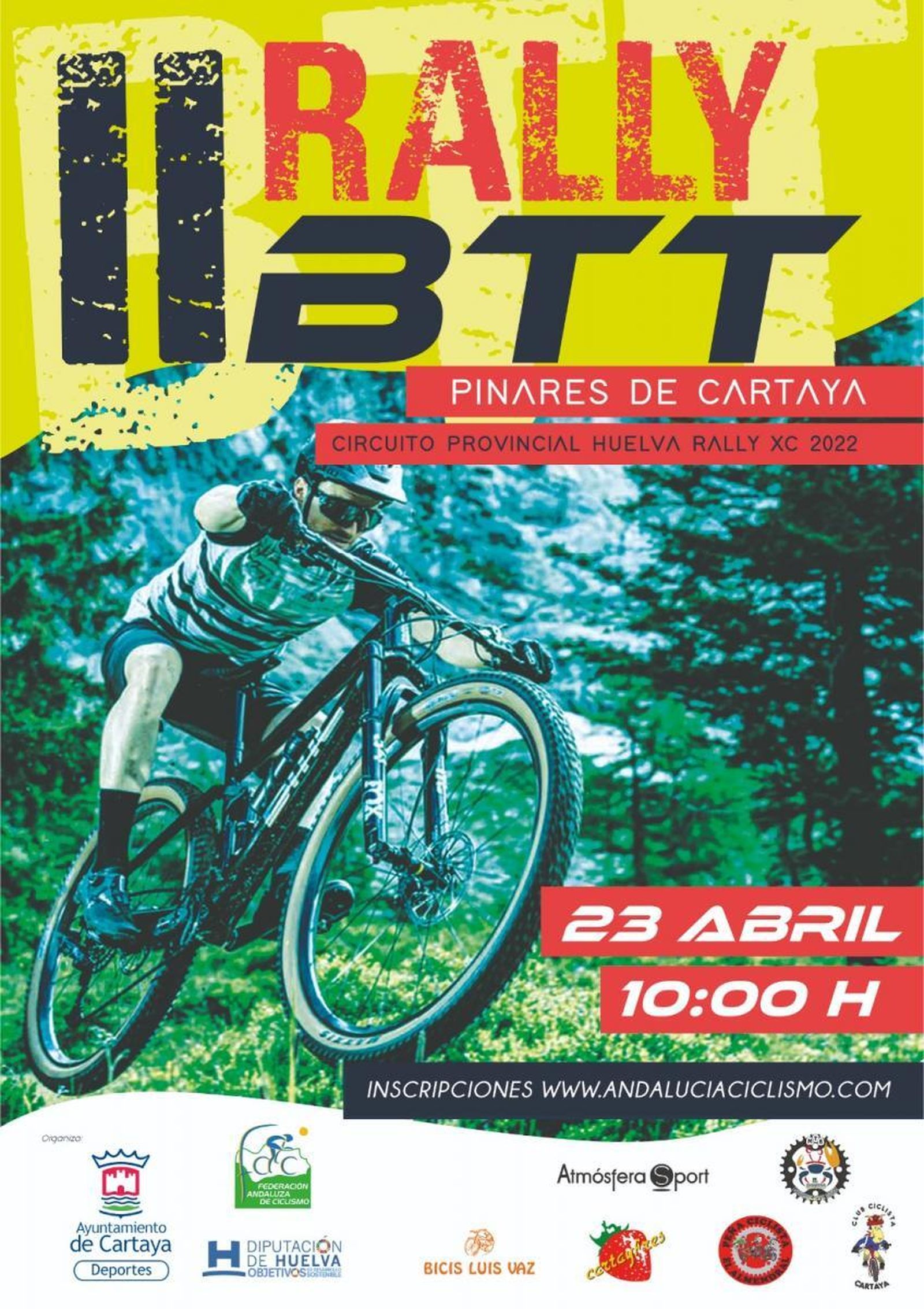Cartel del Rally Pinares de Cartaya que tendrá lugar el día 23.