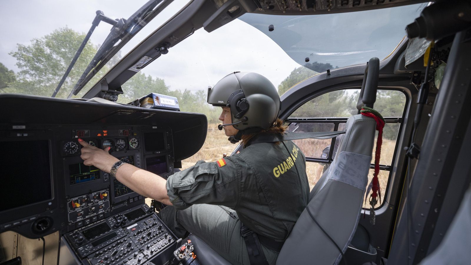 Las impresionantes fotos del camino del Rocío, desde el helicóptero de la Guardia Civil