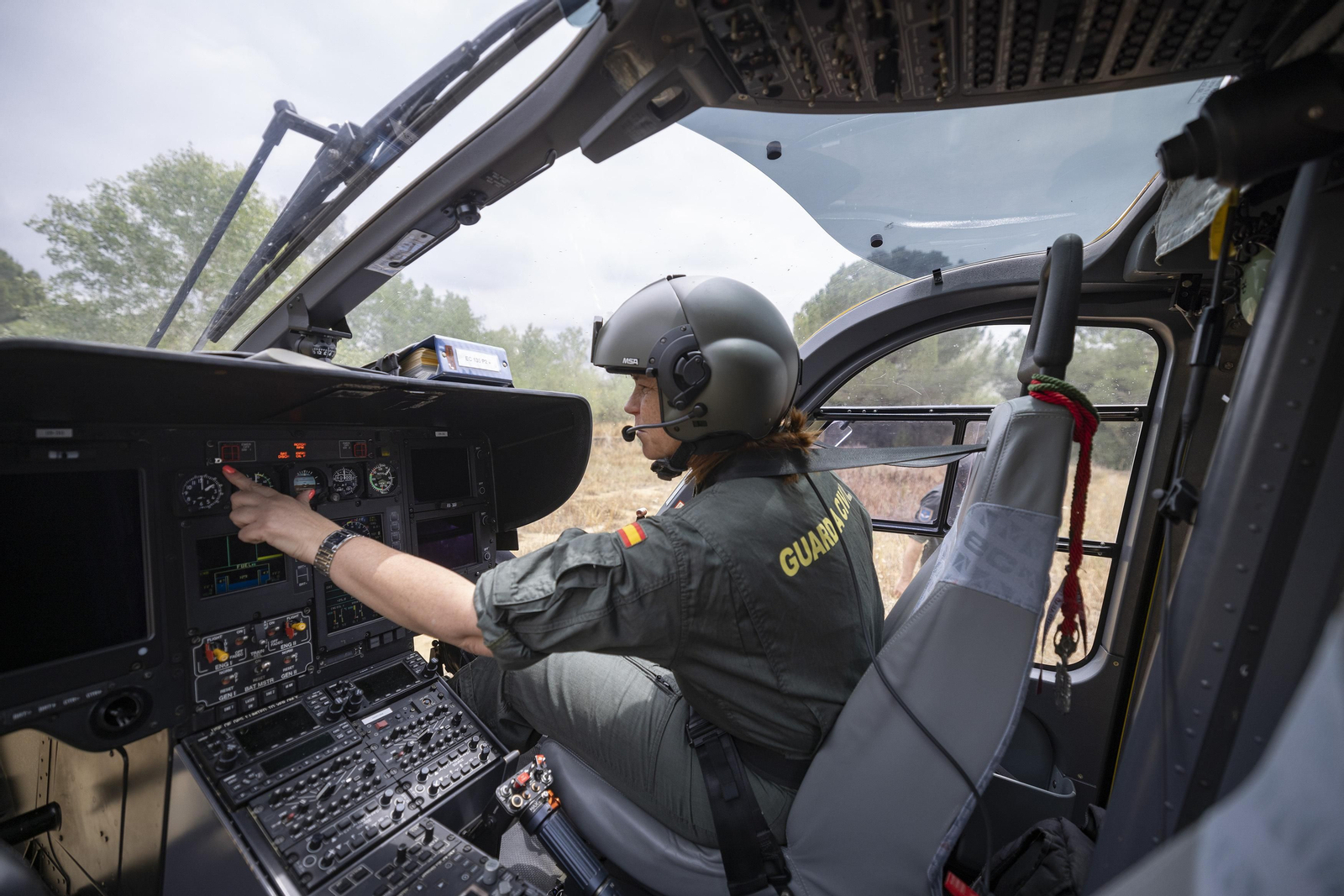 Las impresionantes fotos del camino del Rocío, desde el helicóptero de la Guardia Civil