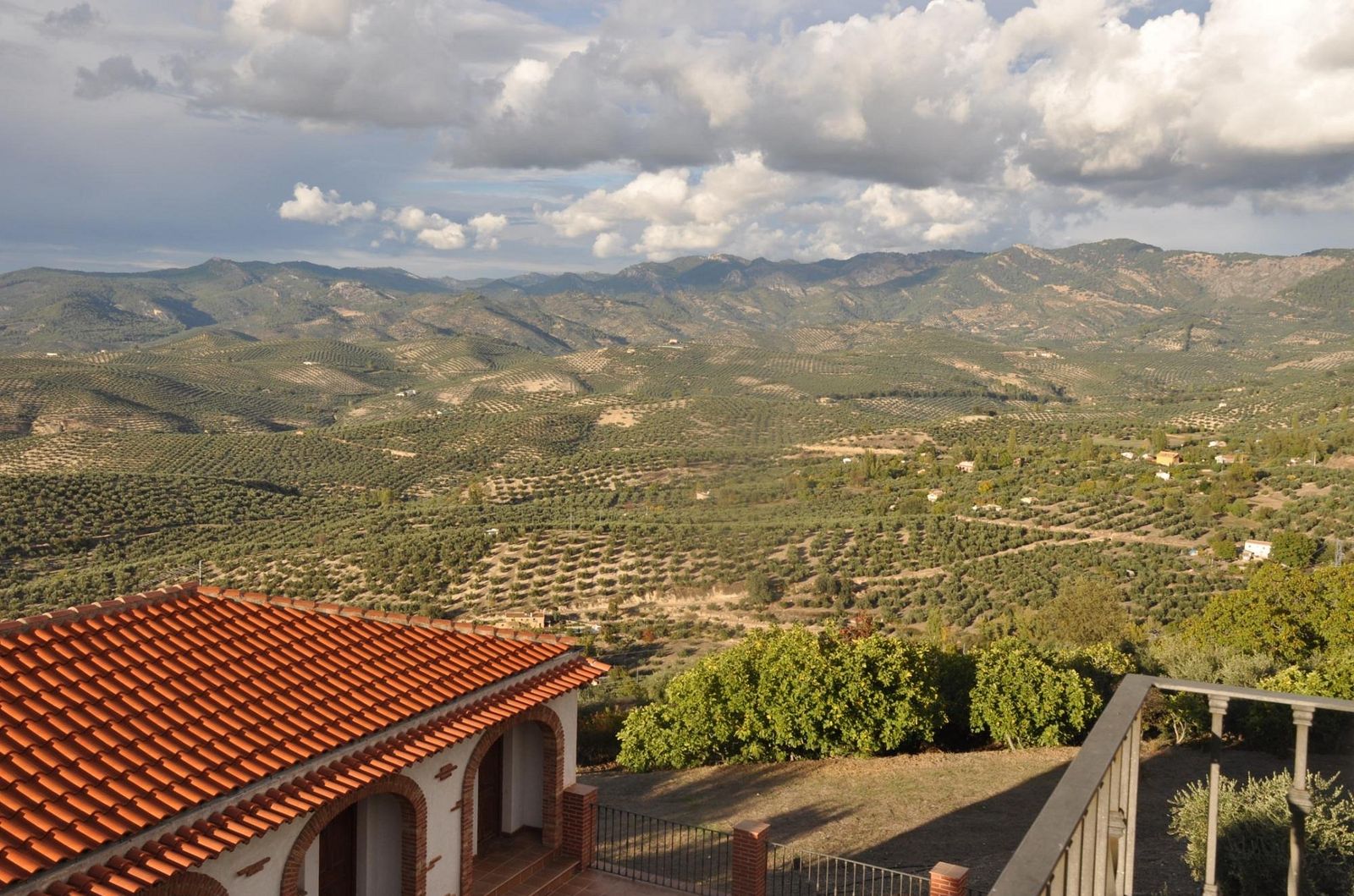 Vistas al mar de olivos y el parque natural desde las instalaciones del hotel rural de La Iruela.