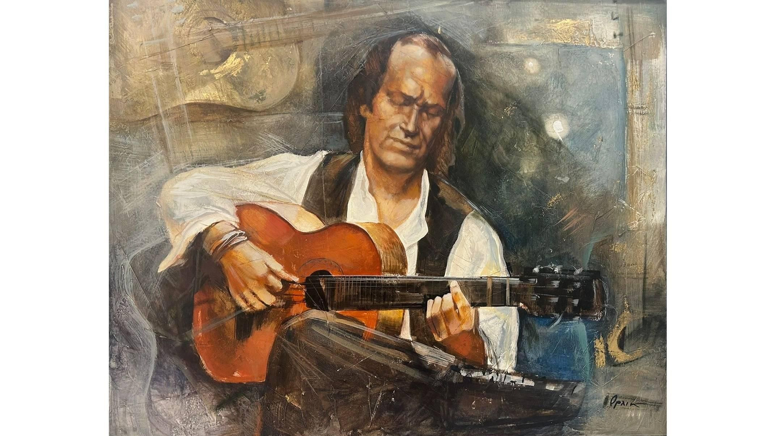 El retrato de Paco de Lucía realizado por Innesa Orlik.
