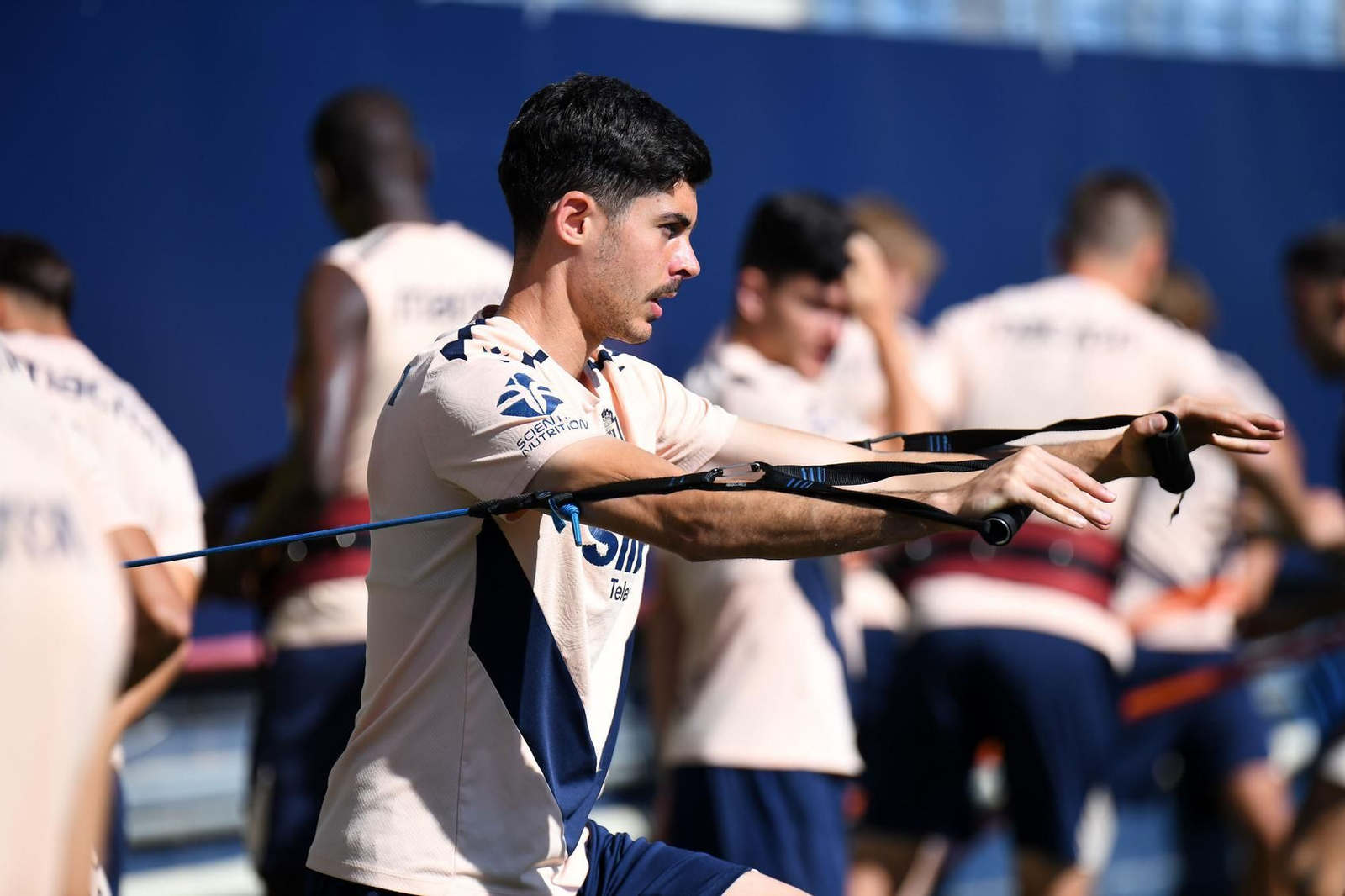 Carlos Fernández en un entrenamiento.