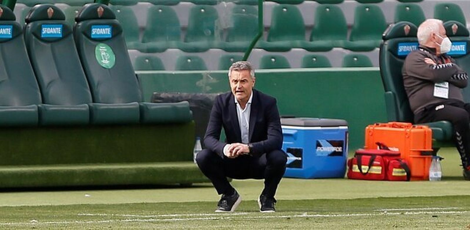 Fran Escribá, en un partido del Elche.