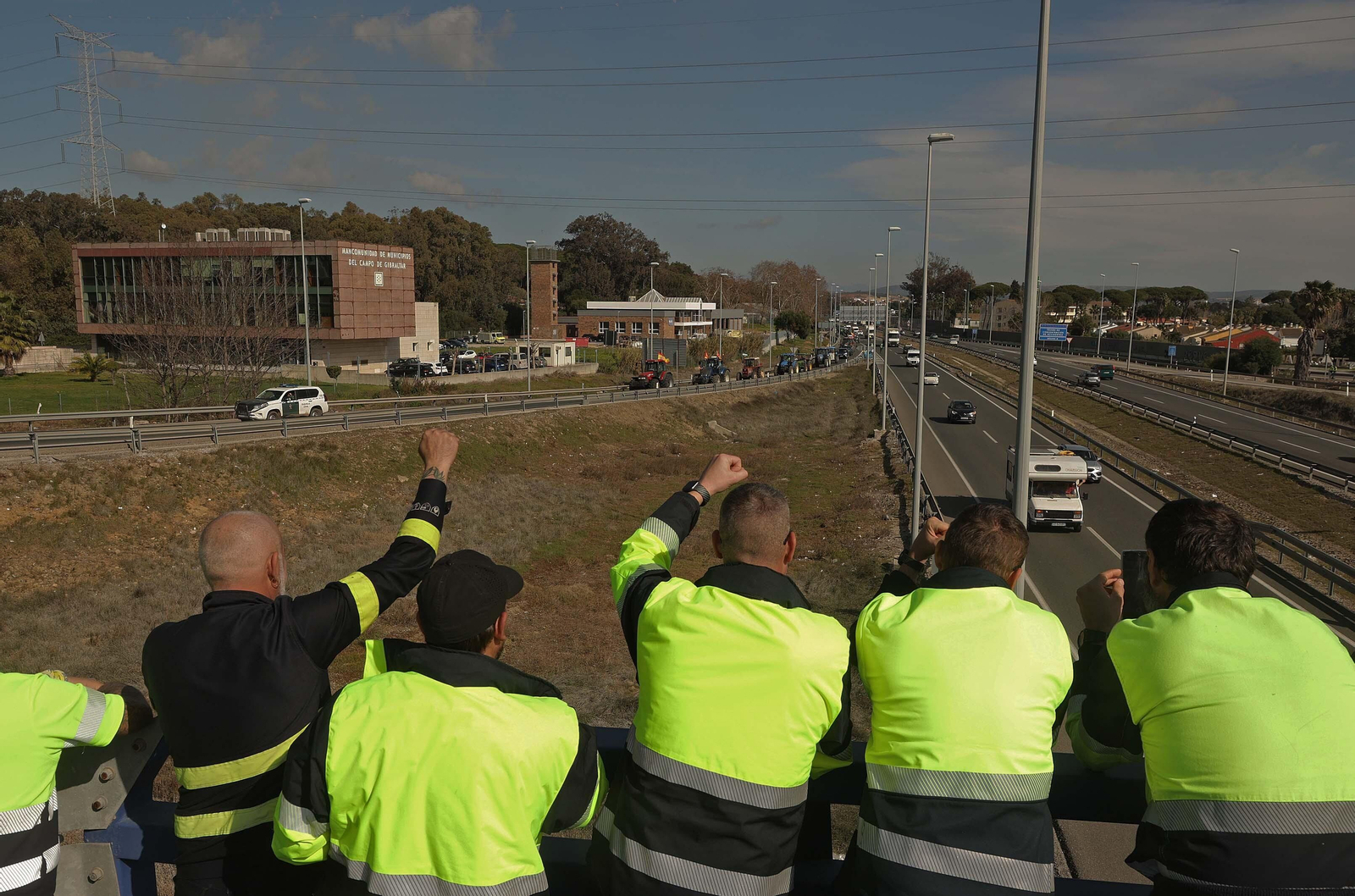 Fotos de la tractorada de agricultores del Valle del Guadiaro en el Campo de Gibraltar