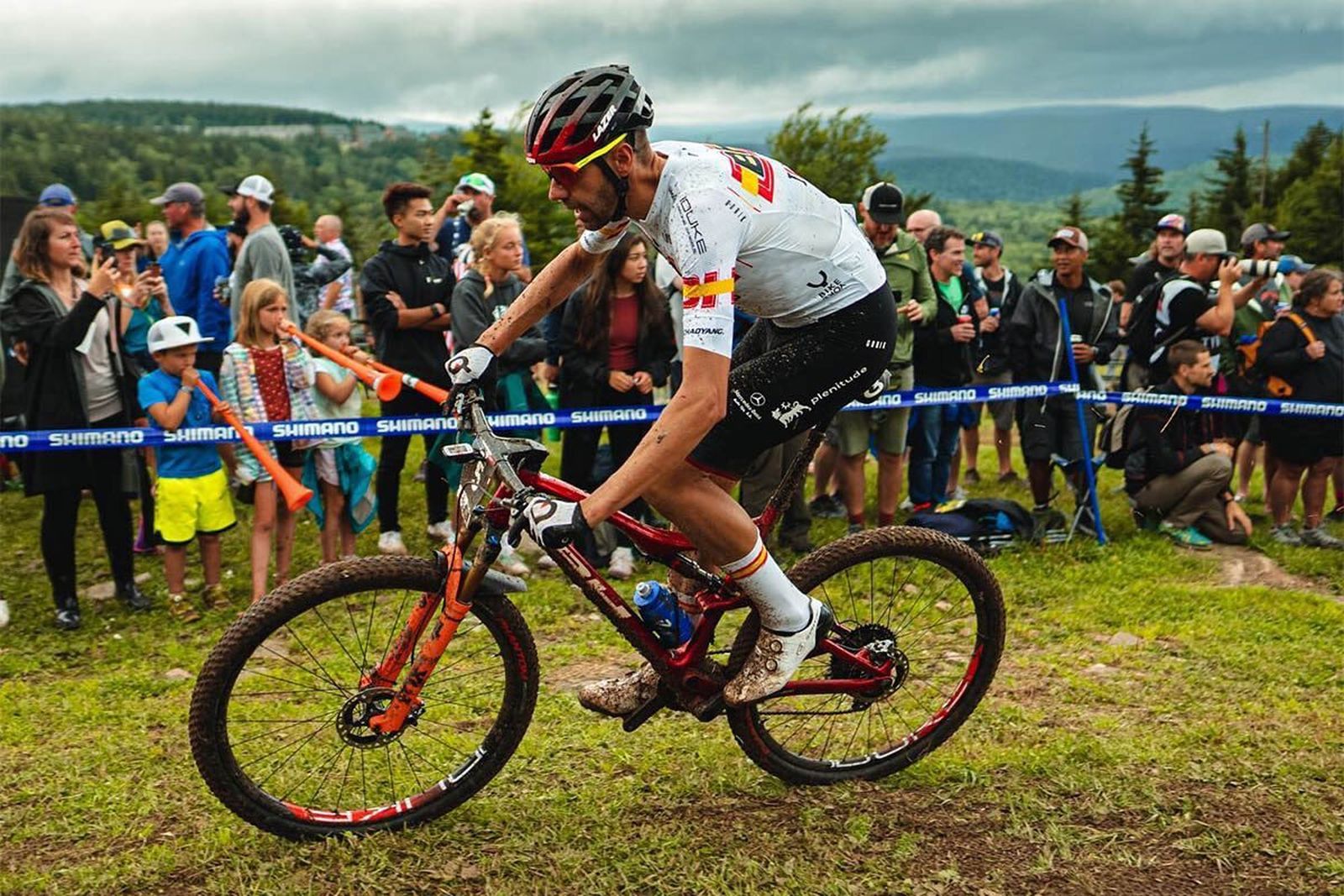 David Valero, en pleno esfuerzo durante la prueba de este domingo