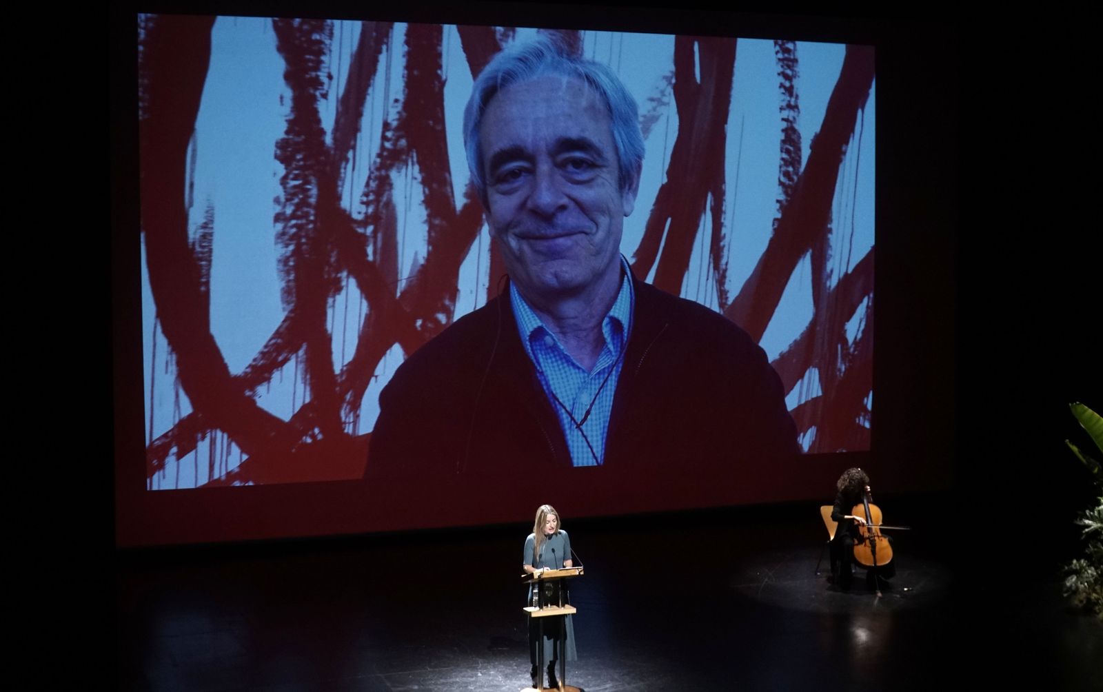 Un momento del homenaje a Alberto Mula, Chus Cantero y Jorge Cuadrelli