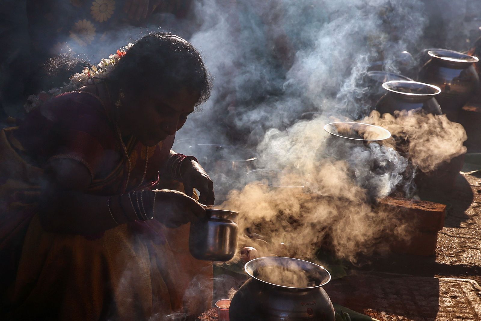 Las preciosas imágenes del Festival Thai Pongal en India