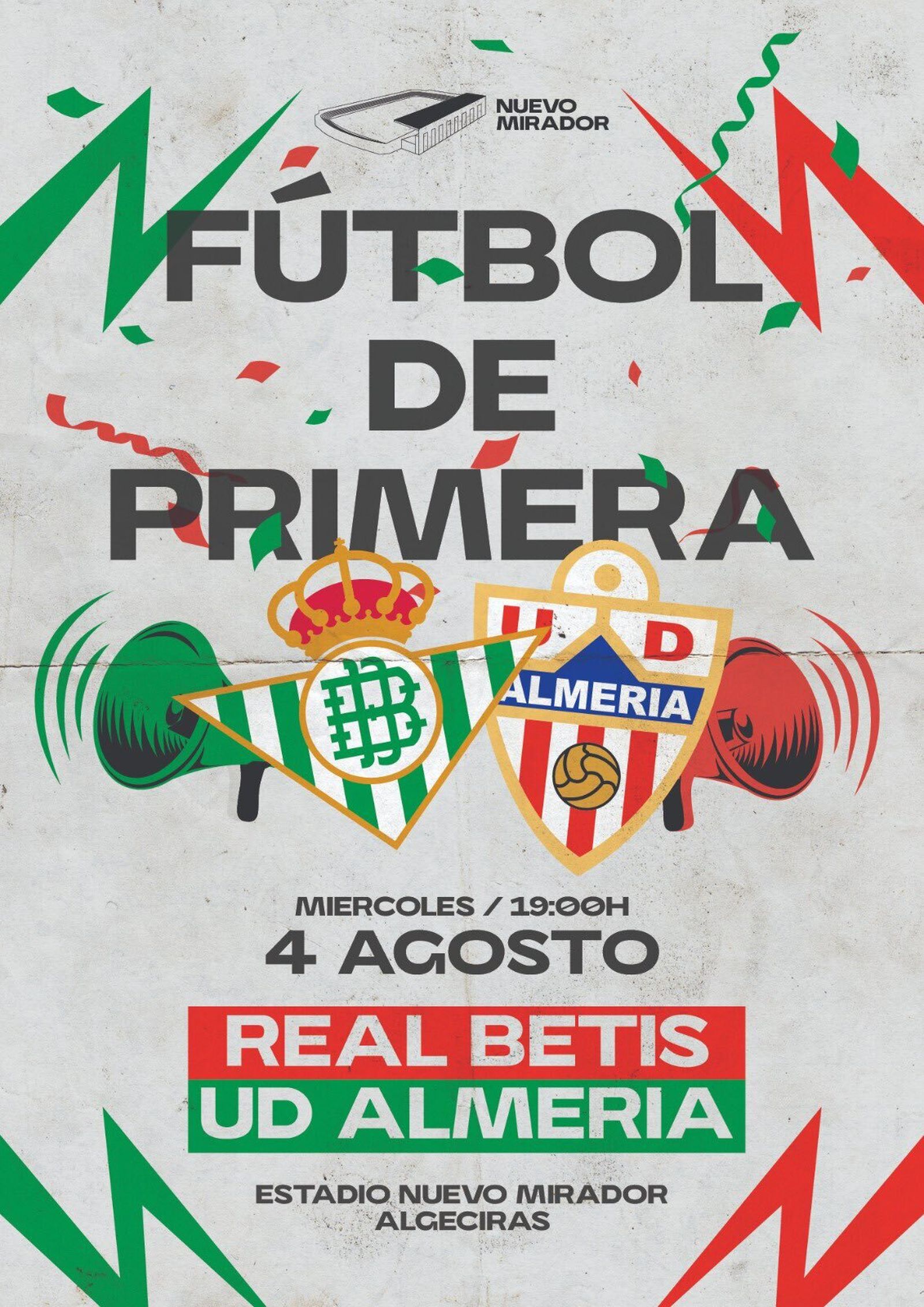 El cartel del Betis-Almería en el Nuevo Mirador.