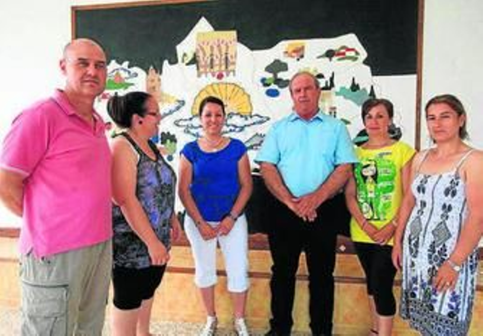 José María Galán, Rosario Sierra, el portero Manuel Jurado y otras tres madres.