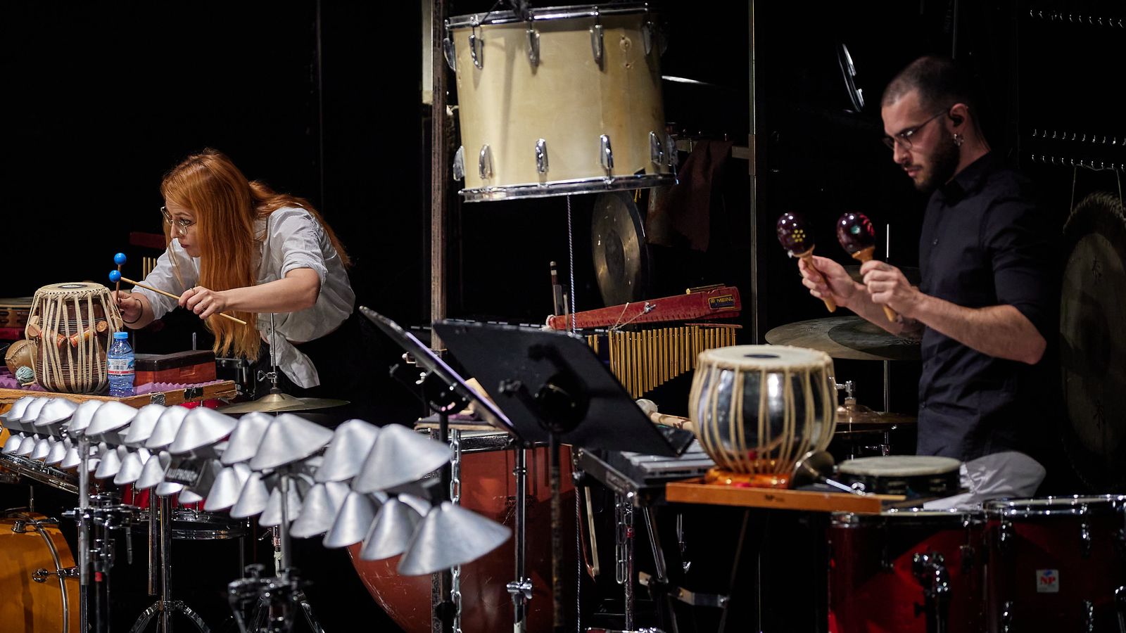 Un momento del concierto de Neopercusión en el Centro Federico García Lorca