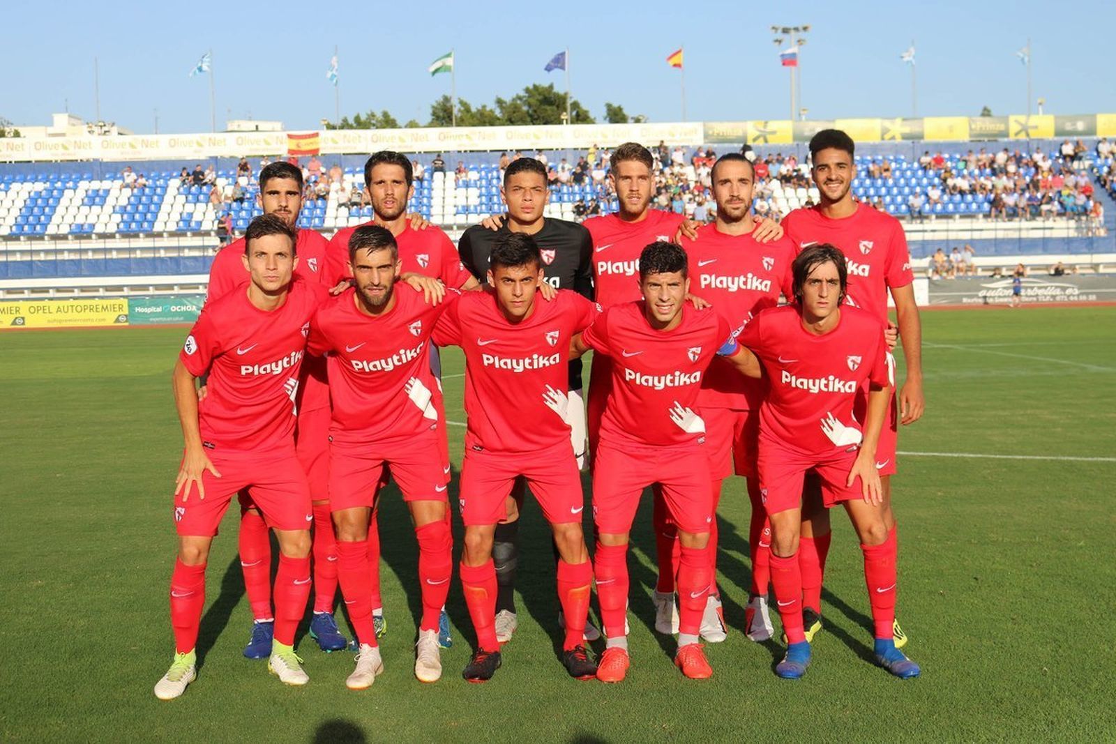 Once titular del Sevilla Atlético en su visita al estadio Municipal de Marbella hace dos semanas.