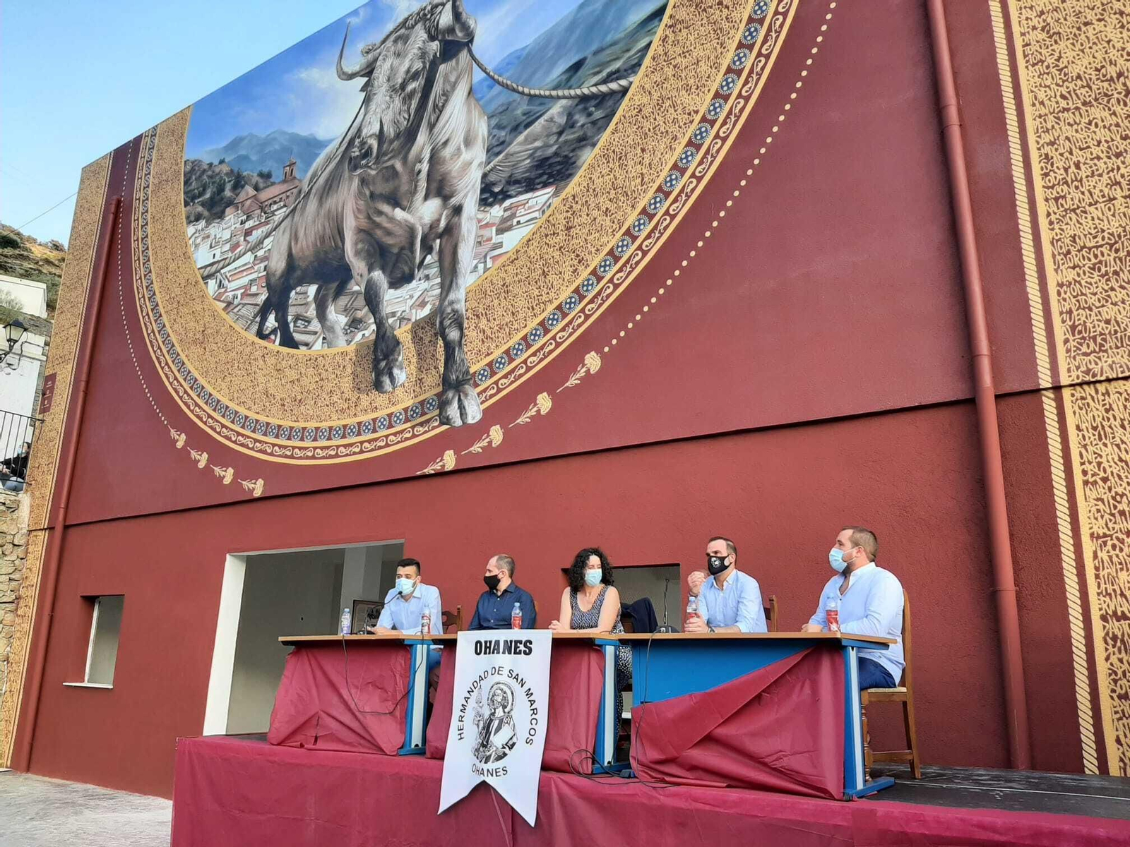 Así luce el mural en Ohanes.