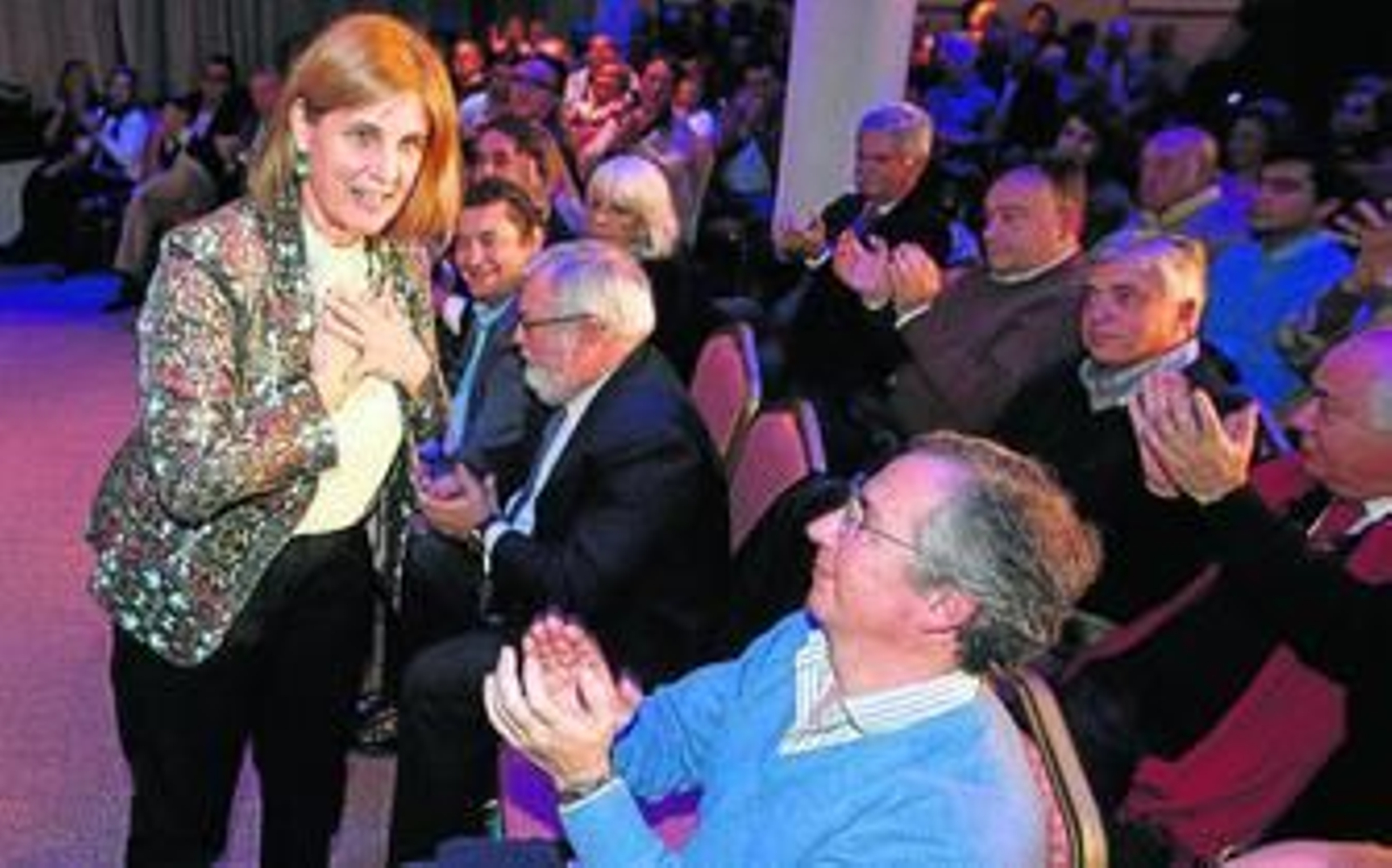 María José García-Pelayo, momentos después de terminar su discurso para optar a la reelección como presidenta local del PP.