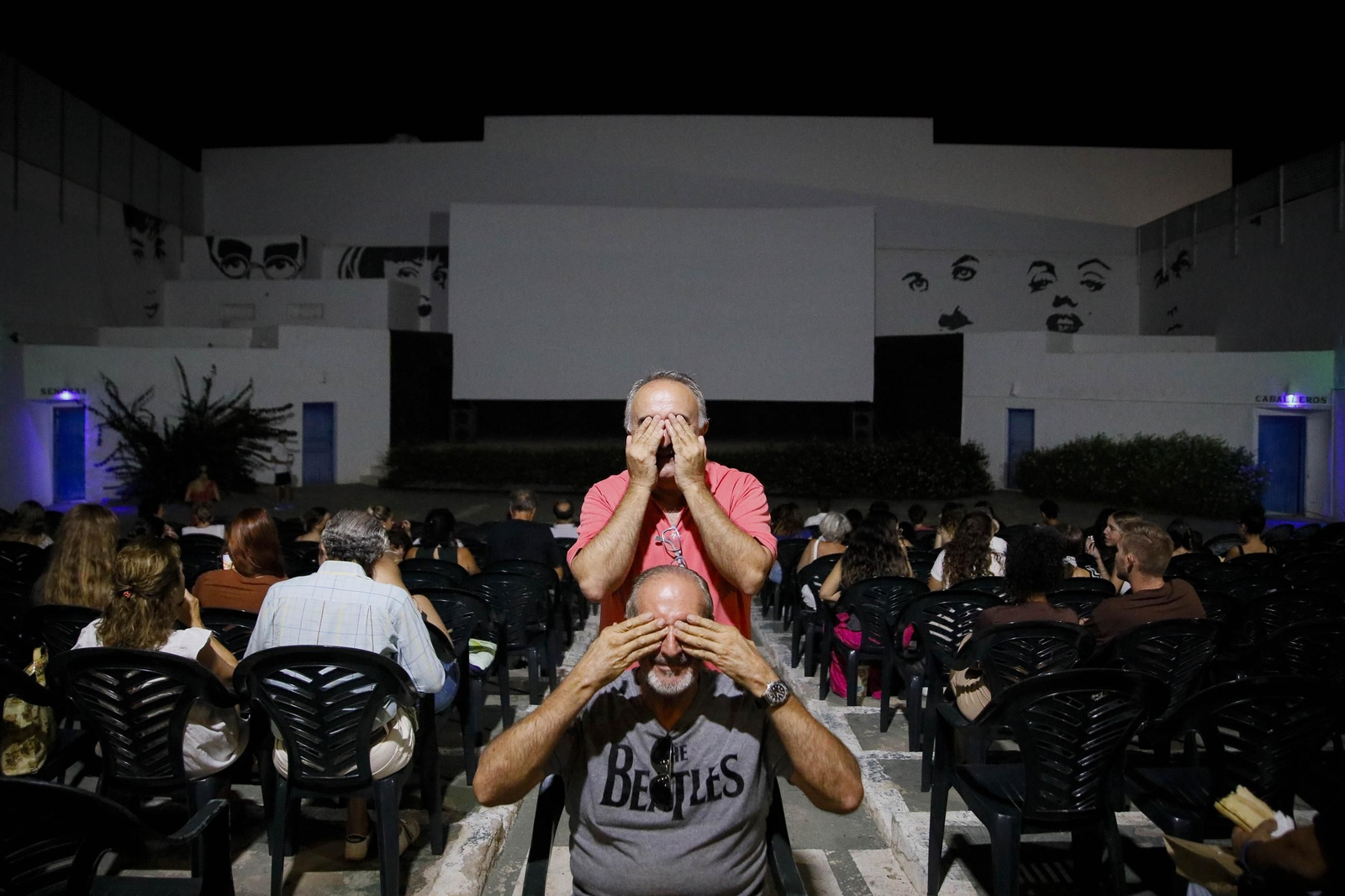 Imágenes de la última proyección en el cine de verano de Garrucha Imágenes de la última proyección en el cine de verano de Garrucha