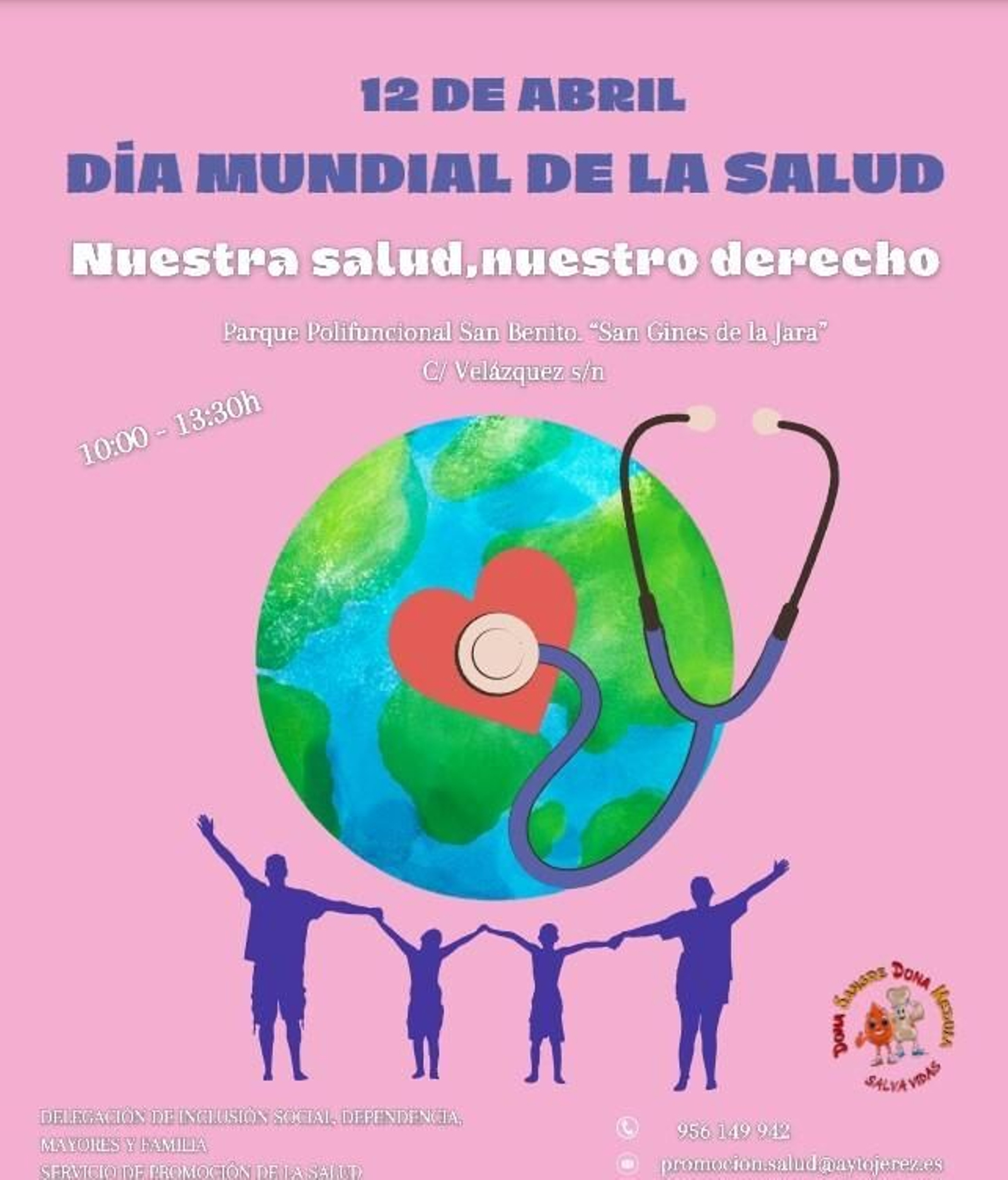 Cartel del Día Mundial de la Salud en Jerez.