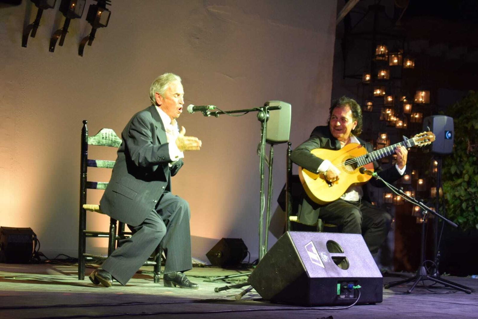 Diego Clavel y Antonio Carrión en la LII Reunión de Cante Jondo, el pasado día 10 de julio.