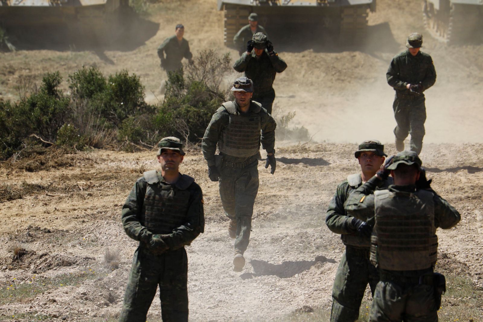 El combate en zona urbanizada en Cerro Muriano, en imágenes