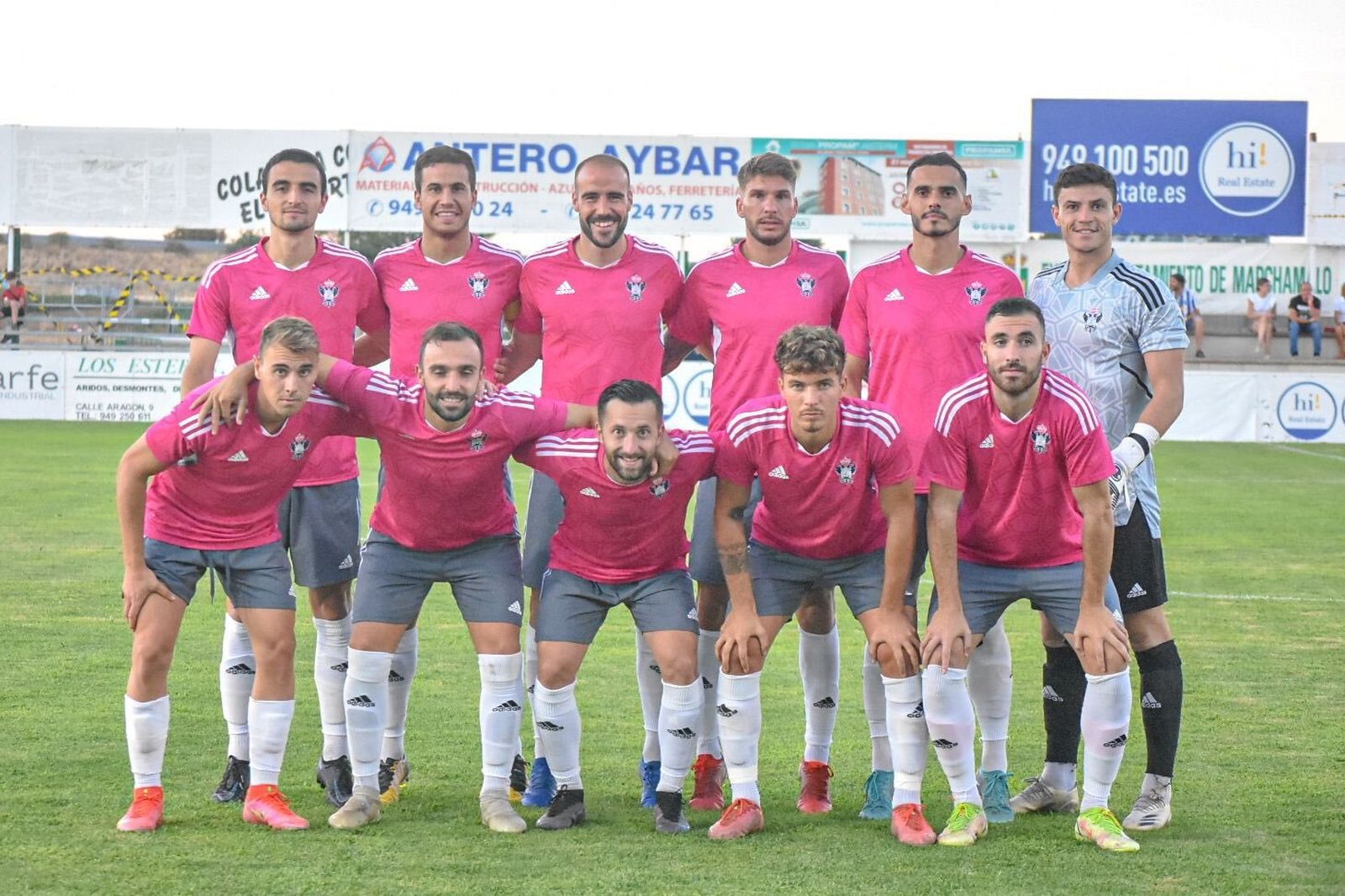 Formación del Talavera en un partido de esta pretemporada