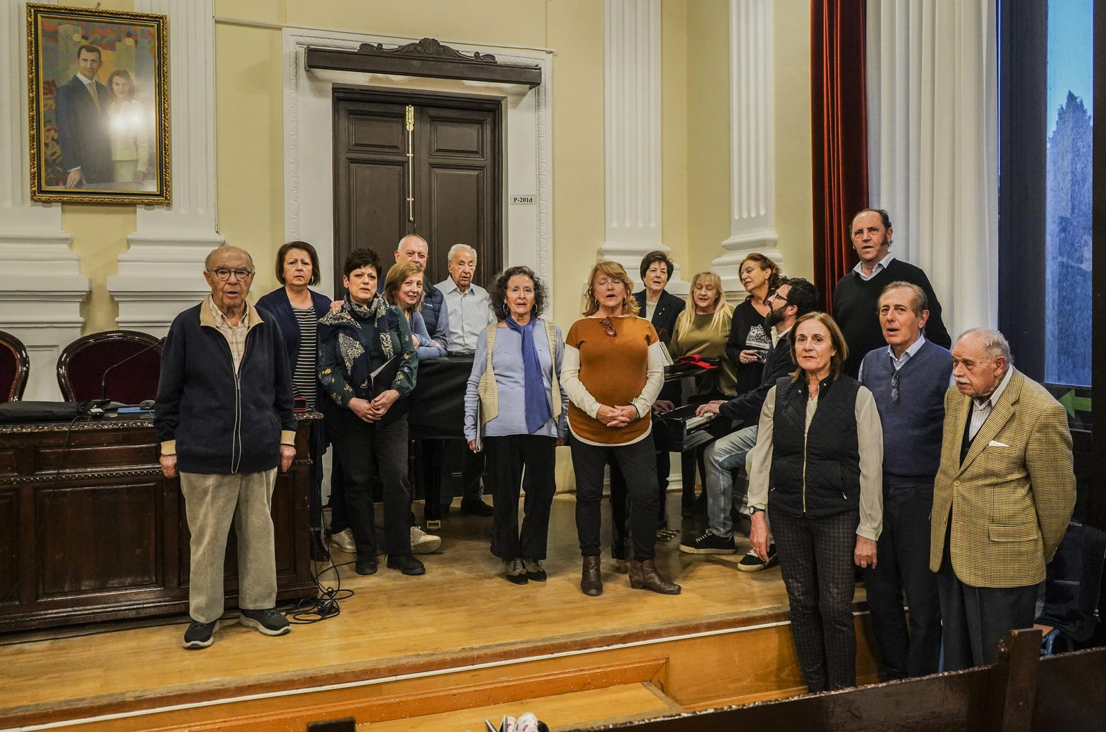 El Coro del Centro Artístico en un ensayo esta semana.
