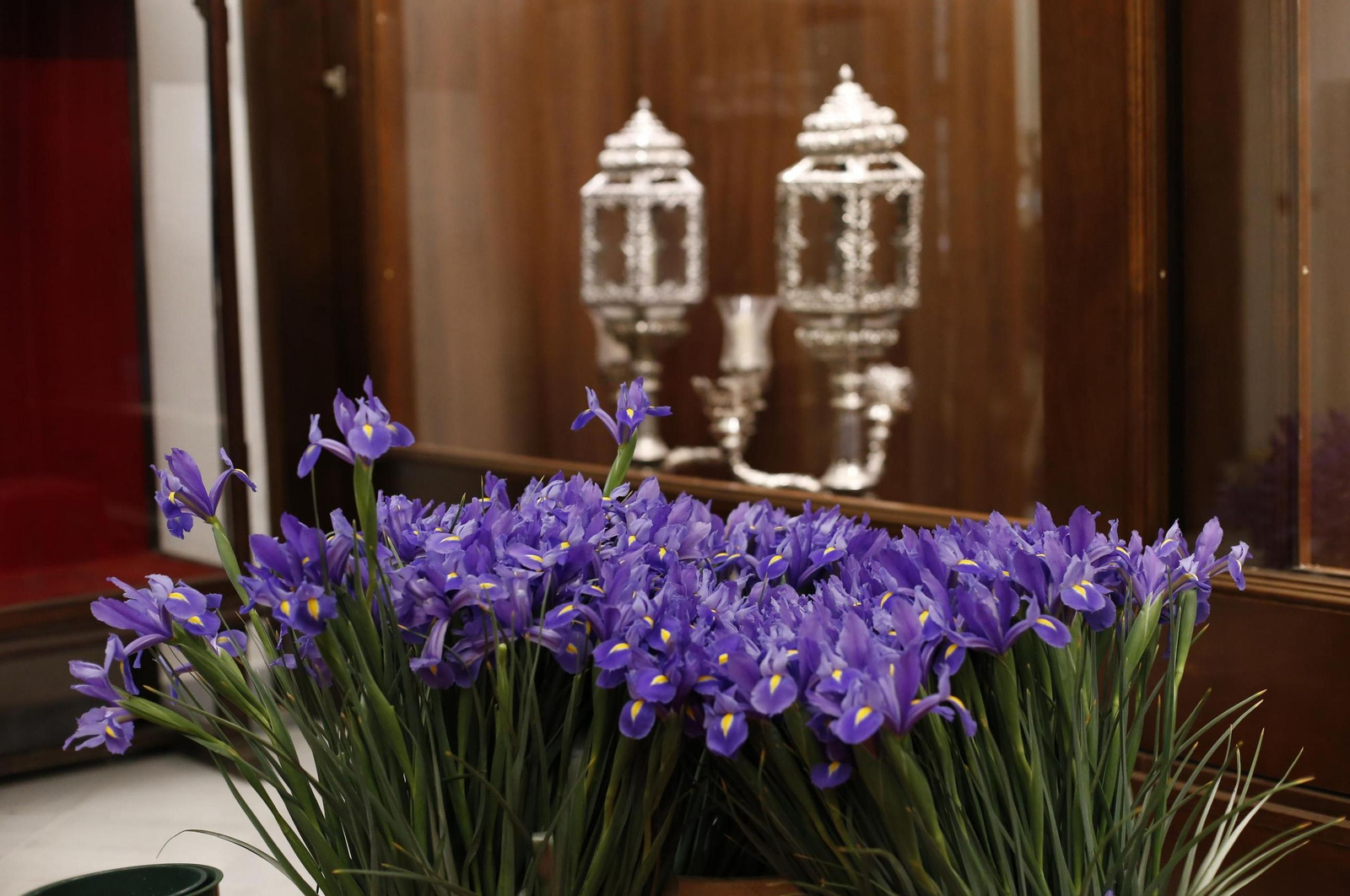 Iris a la espera de ser colocados en el paso. Iris a la espera de ser colocados en el paso.