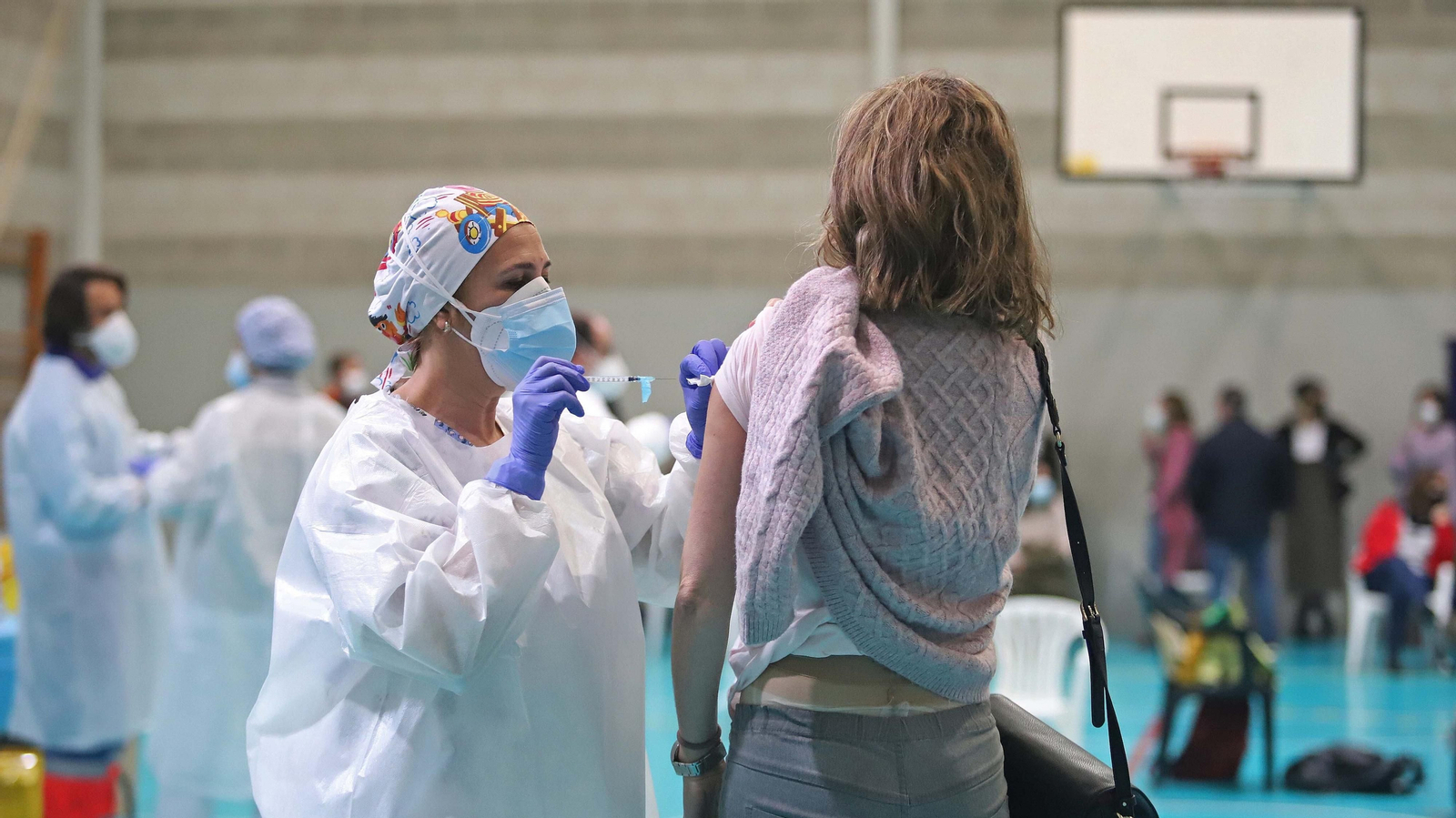 Vacunación de profesores en Algeciras