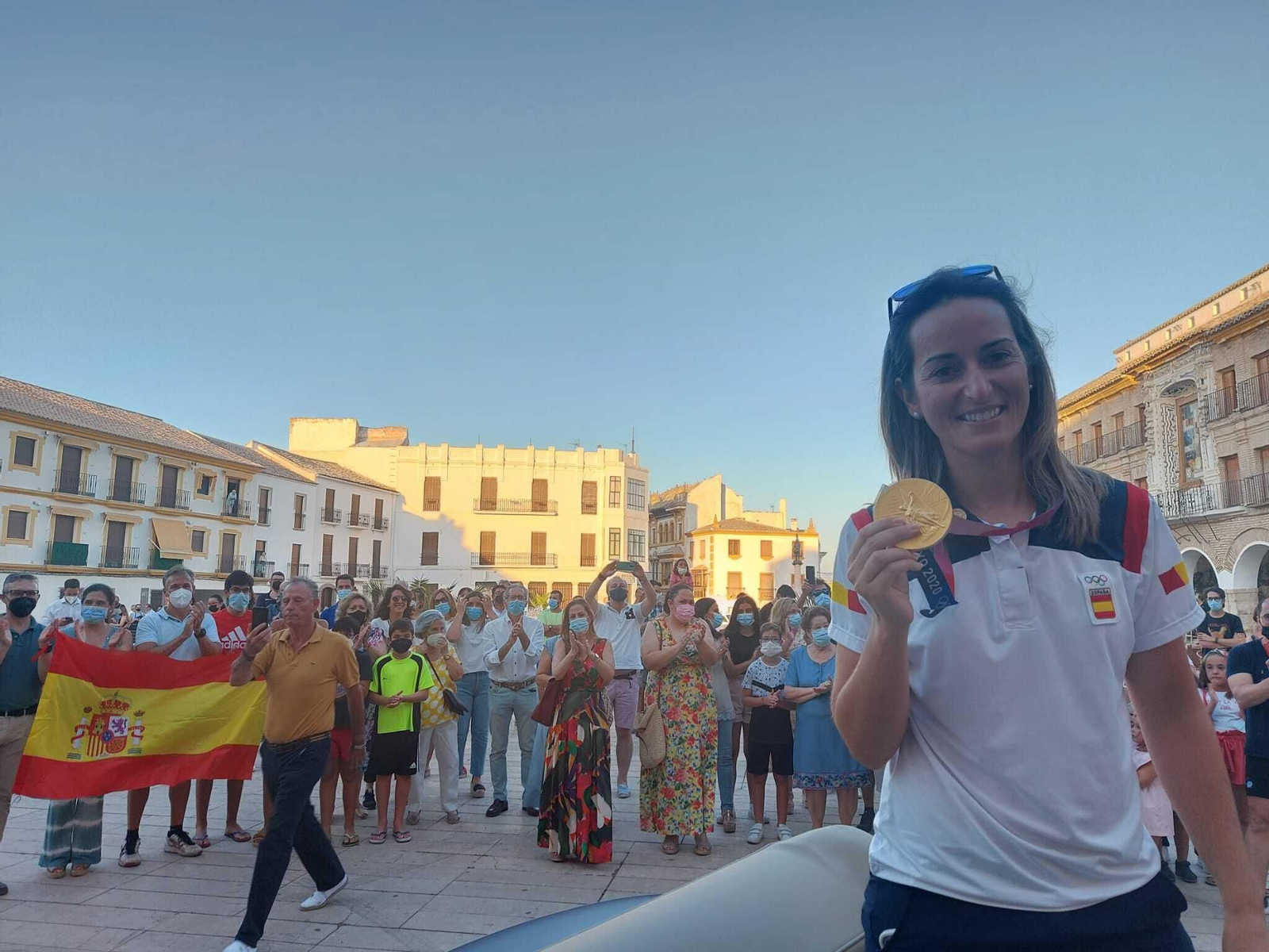 Las imágenes del homenaje a Fátima Gálvez en Baena tras su oro olímpico en Tokio