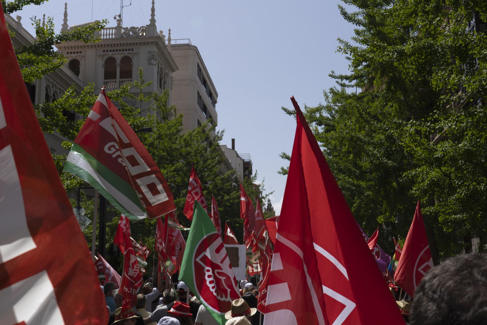 La manifestación por el Día Internacional del Trabajo de Granada, en imágenes