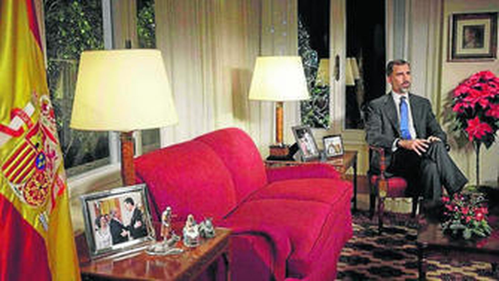 Momento del mensaje del Rey las pasadas navidades.