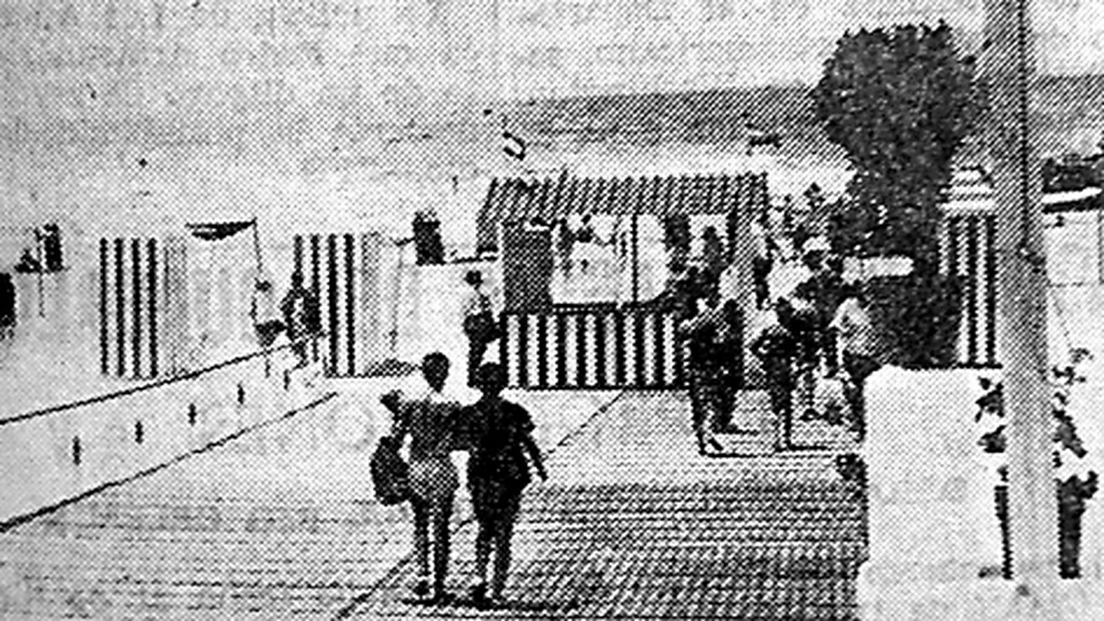 El nuevo acceso a Cortadura en 1963.