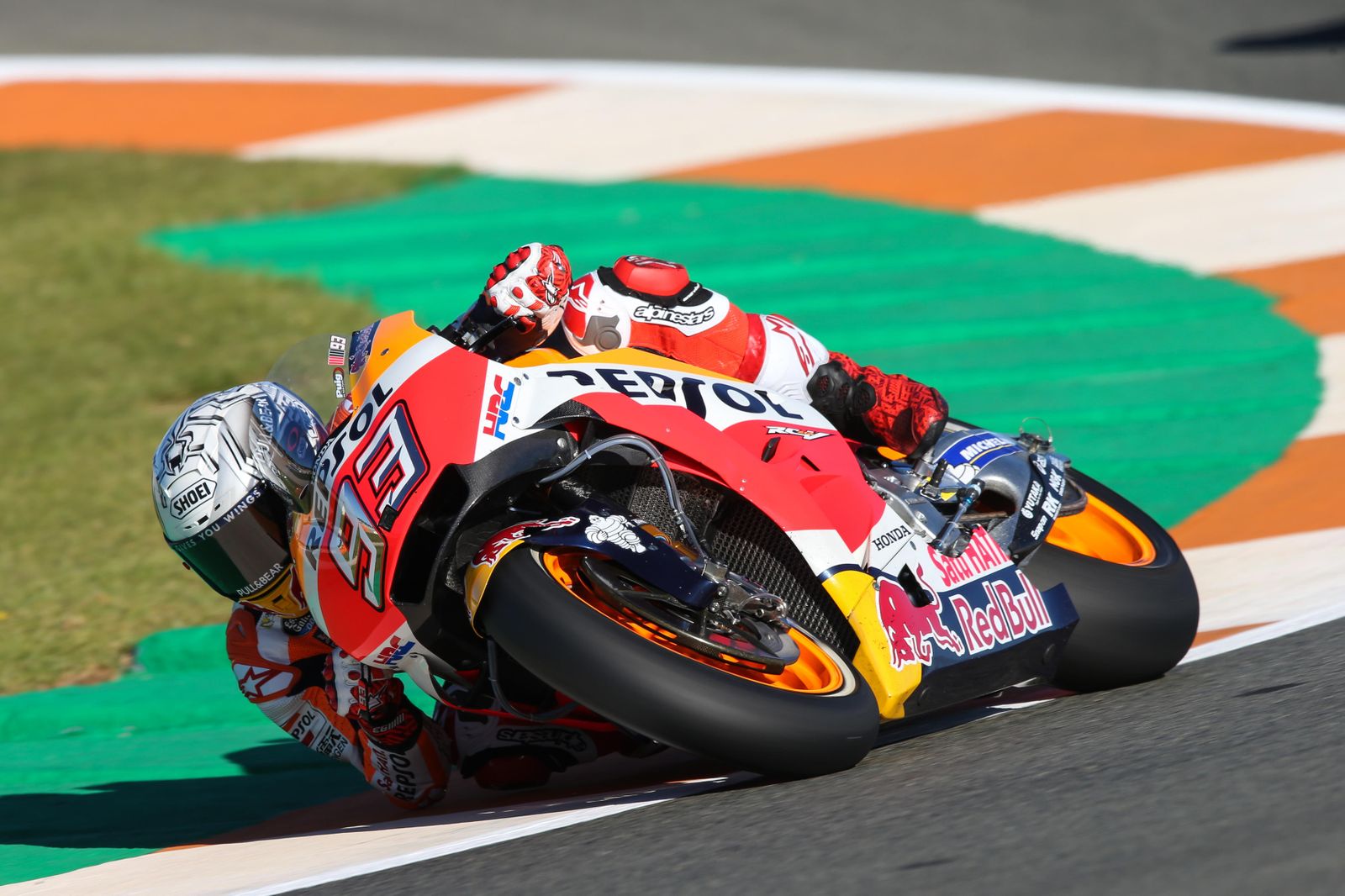 Marc Márquez, ayer durante los entrenamientos libres en Cheste.