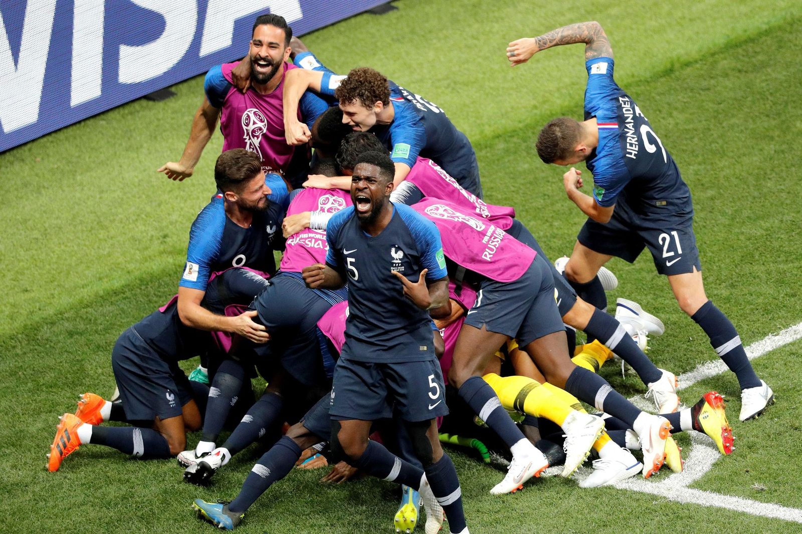 El Francia-Croacia de la final del Mundial de Rusia, en imágenes
