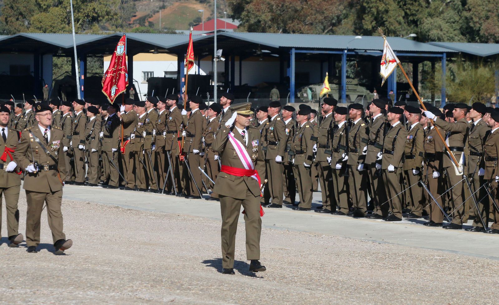 Parada militar en la base de Cerro Muriano por el Día de la Inmaculada