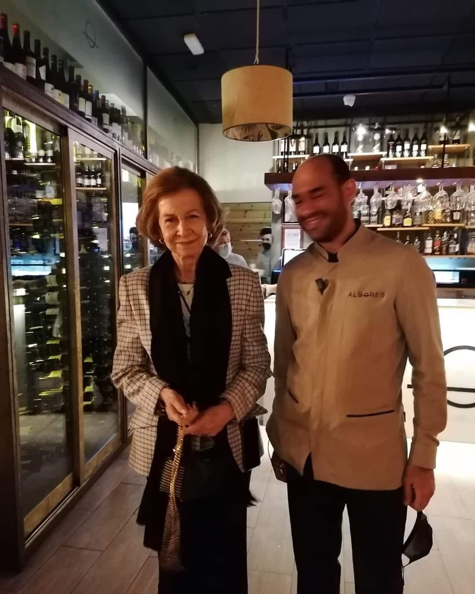 La Reina Sofía, durante su visita a Albores en Jerez.