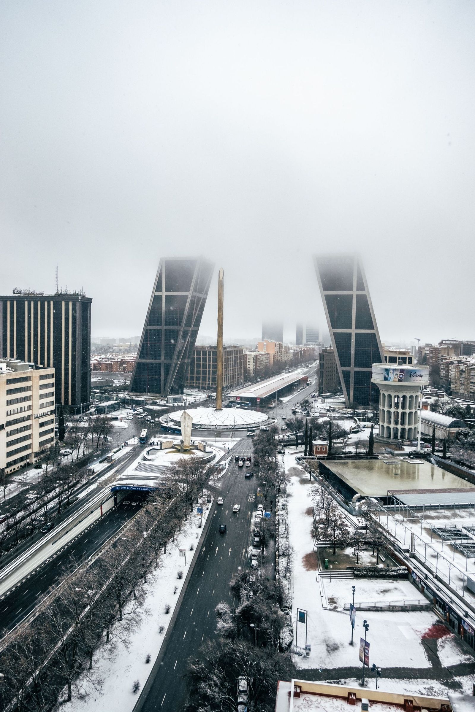 Imágenes de la nevada que ha dejado la borrasca Kristin en Madrid capital