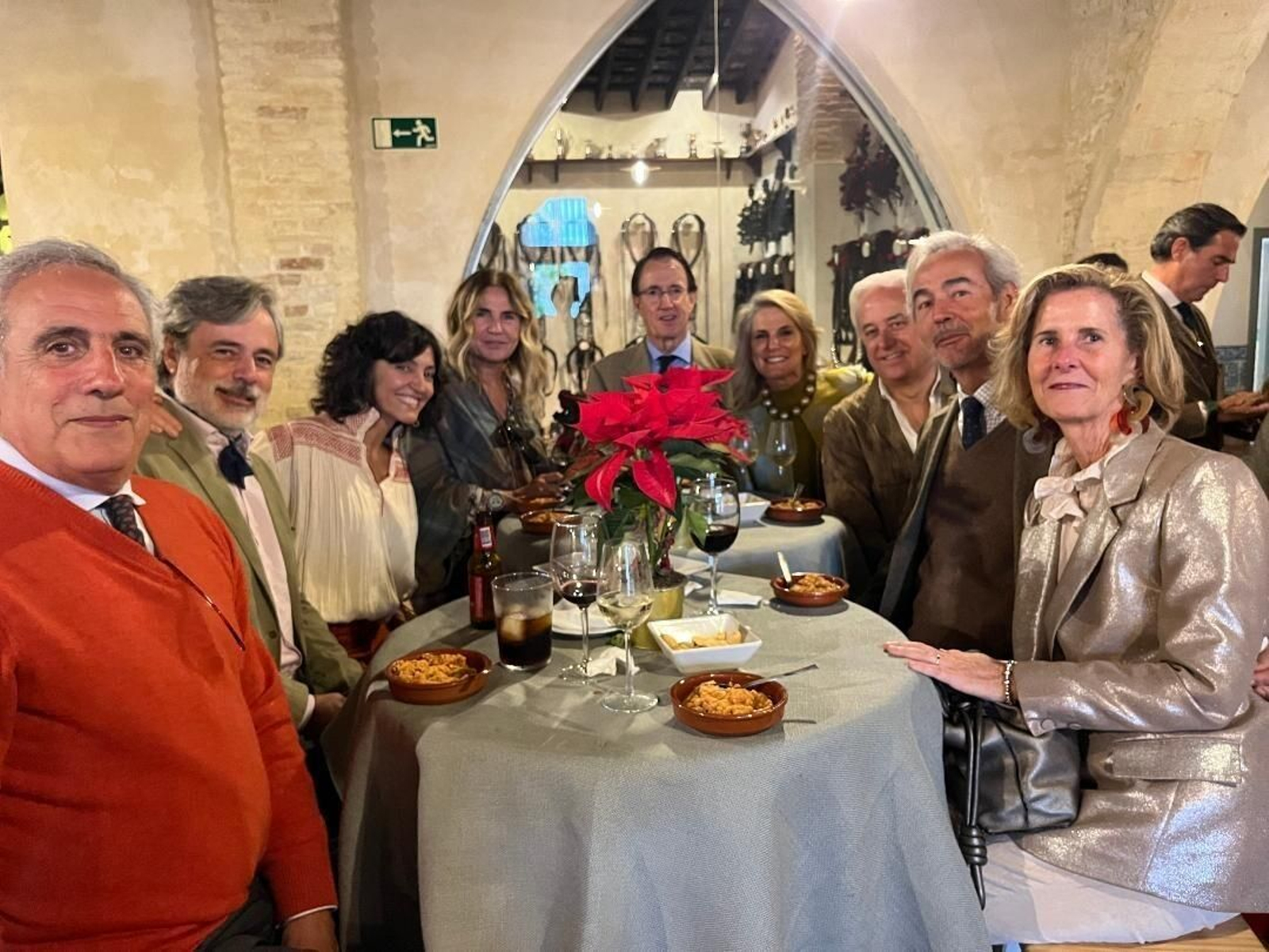 Manolo Robredo, Jaime Bohórquez, Elisa Sánchez, Teresa de la Cierva, marqueses de Bonzanza, Mikel Bilbao, Jaime Barón y Belén de Santiago.