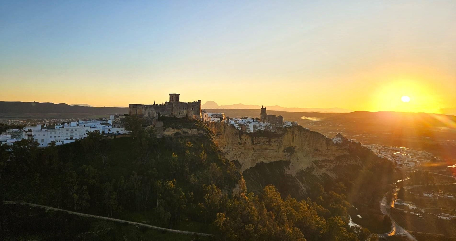 Vistas desde el vuelo en globo en Arcos