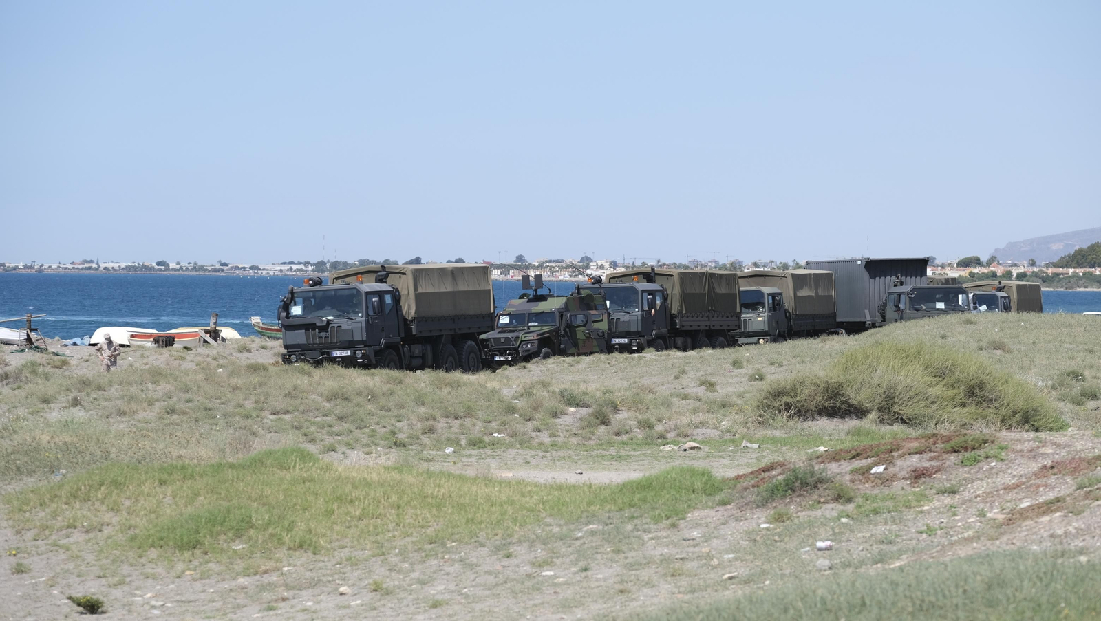 Desembarco de la Infantería de Marina en la Playa del Perdigal, en El Alquián-Almería