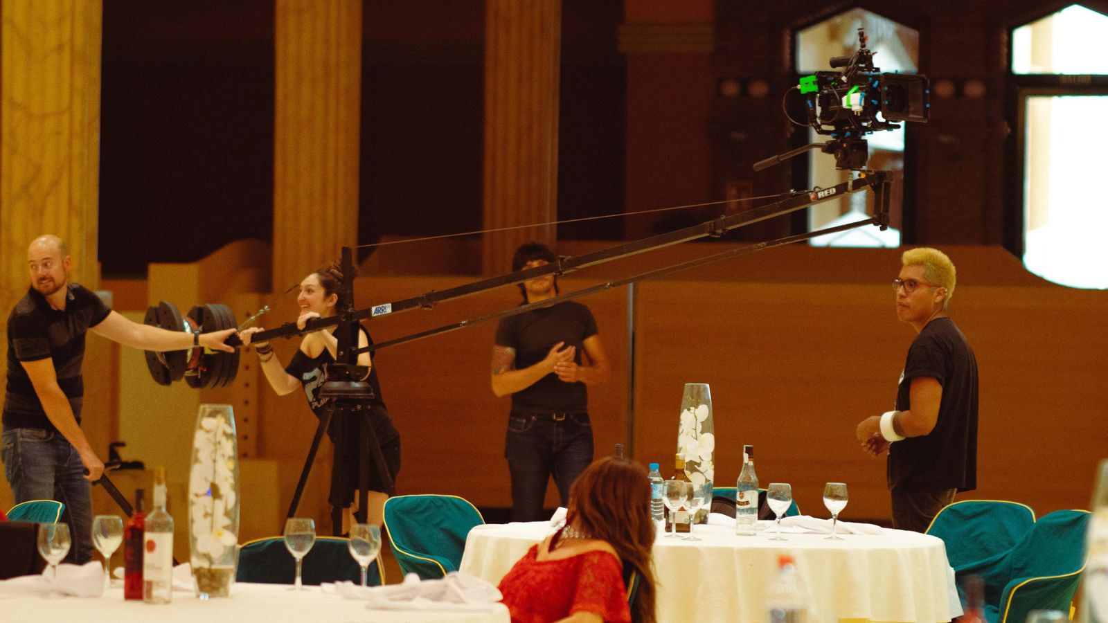 Otra imagen del rodaje del granadino.