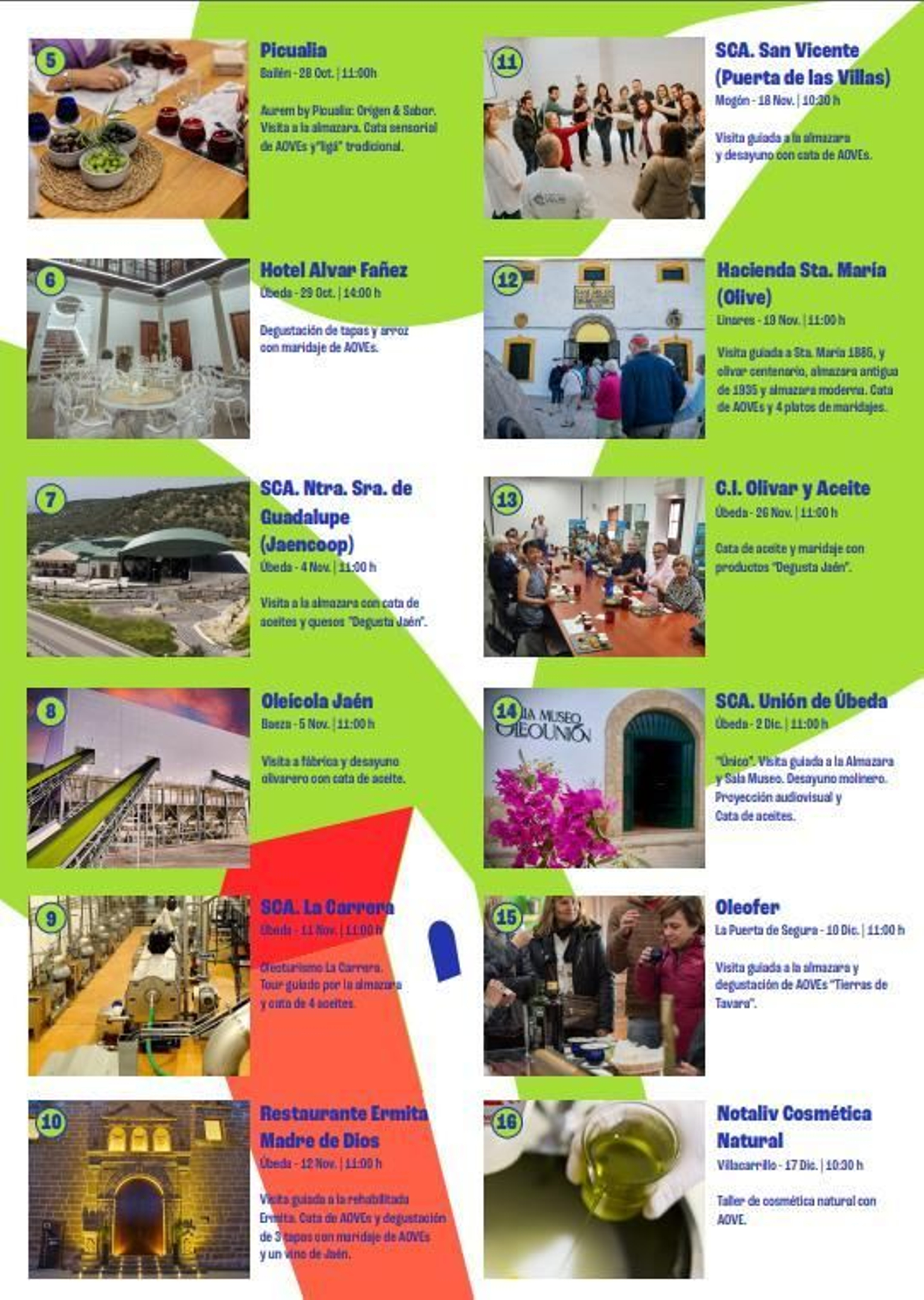 Programación de actividades y catas para este 2023.