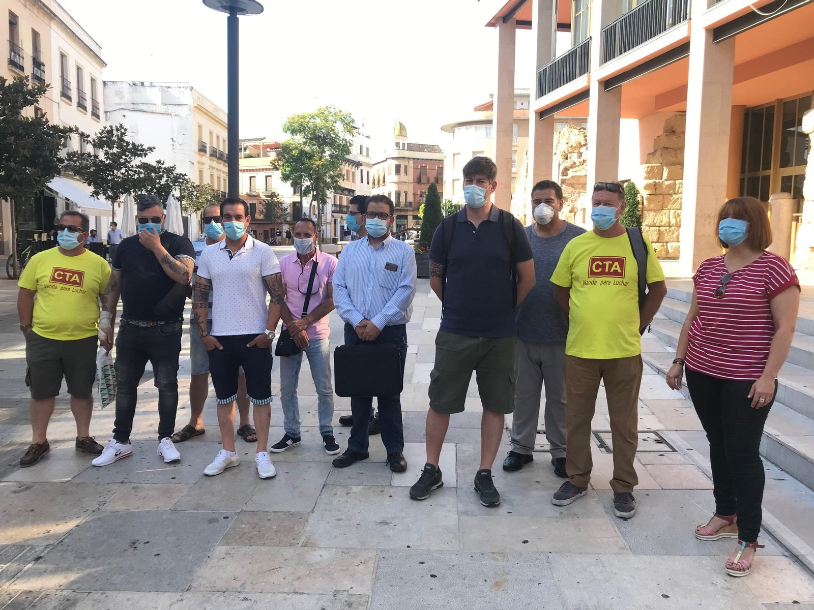 Representantes del comité de empresa de UGT en Capitulares.