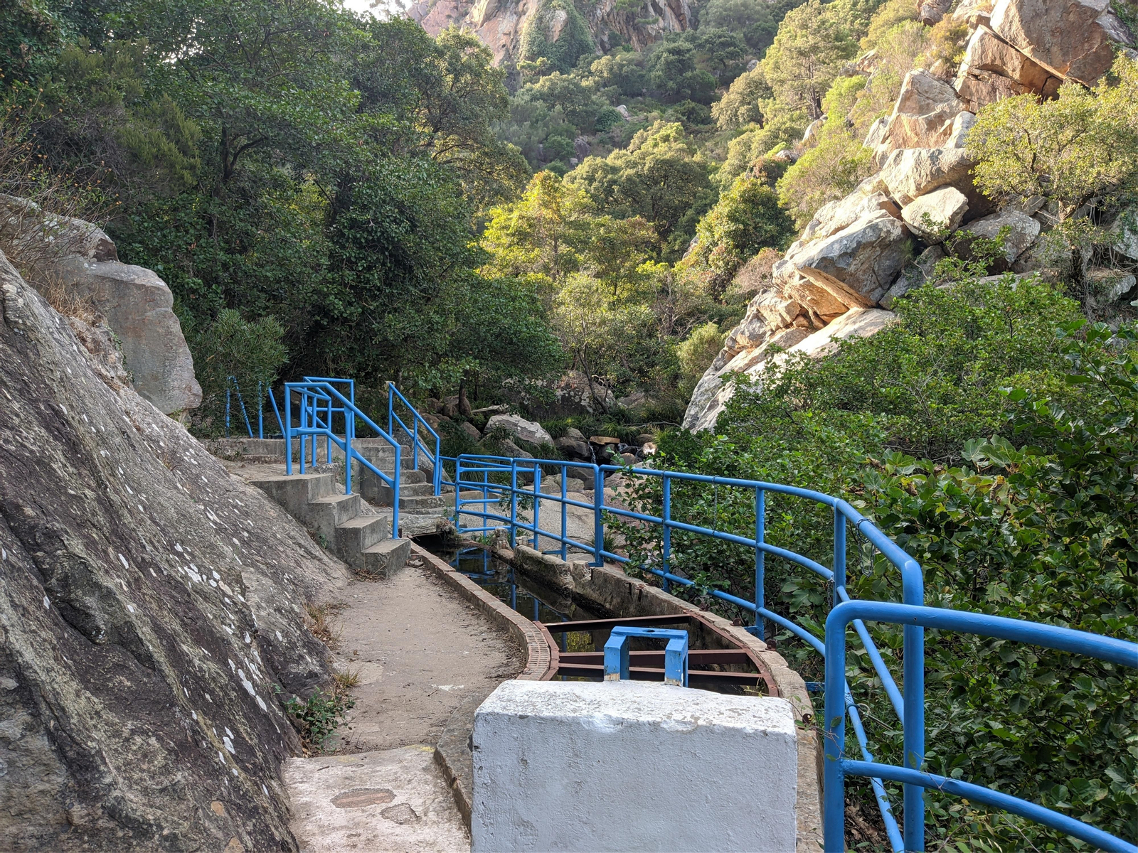 La captación del agua en la Garganta del Capitán.