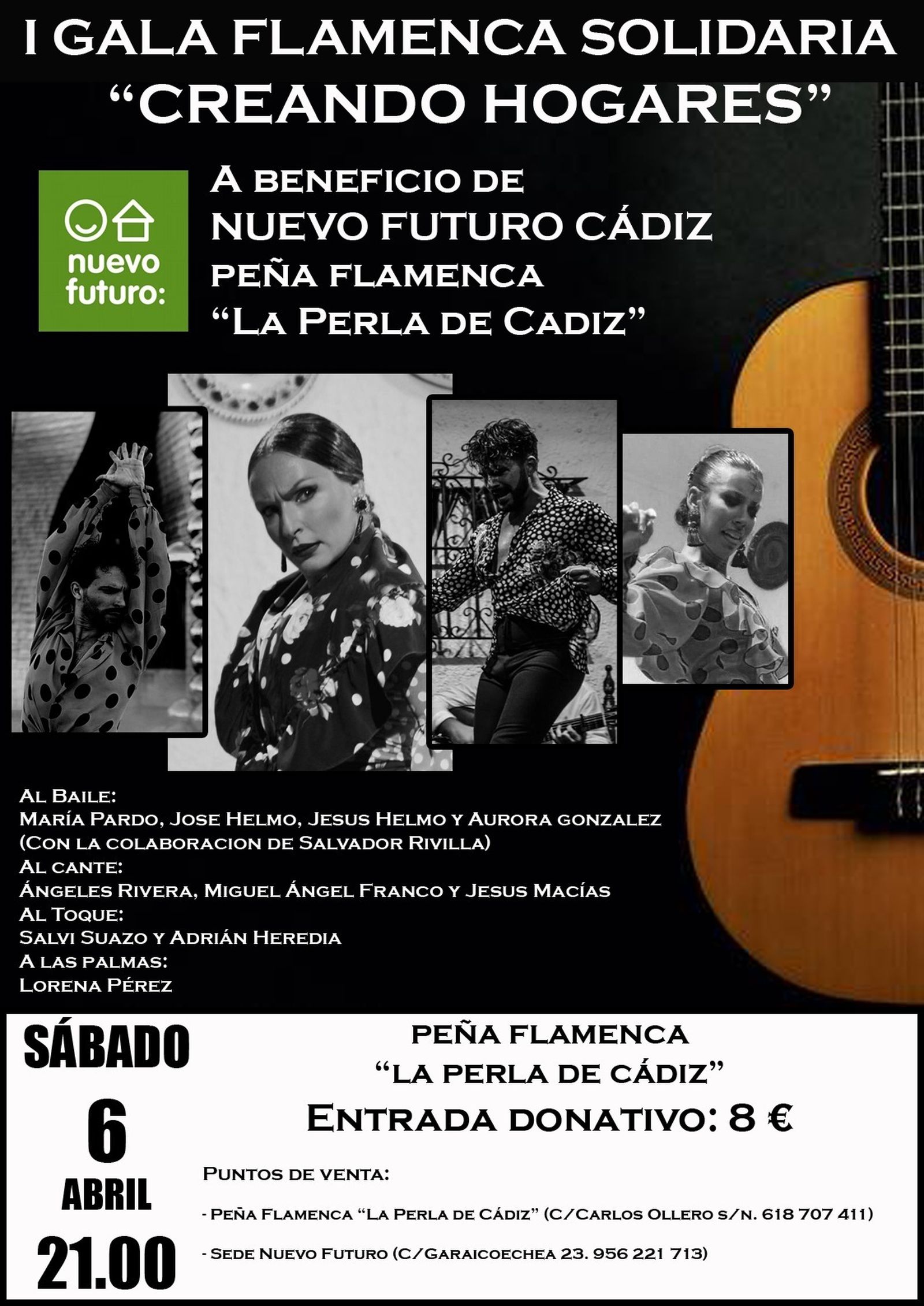 Cartel de la I Gala Flamenca Solidaria 'Creando Hogares'.
