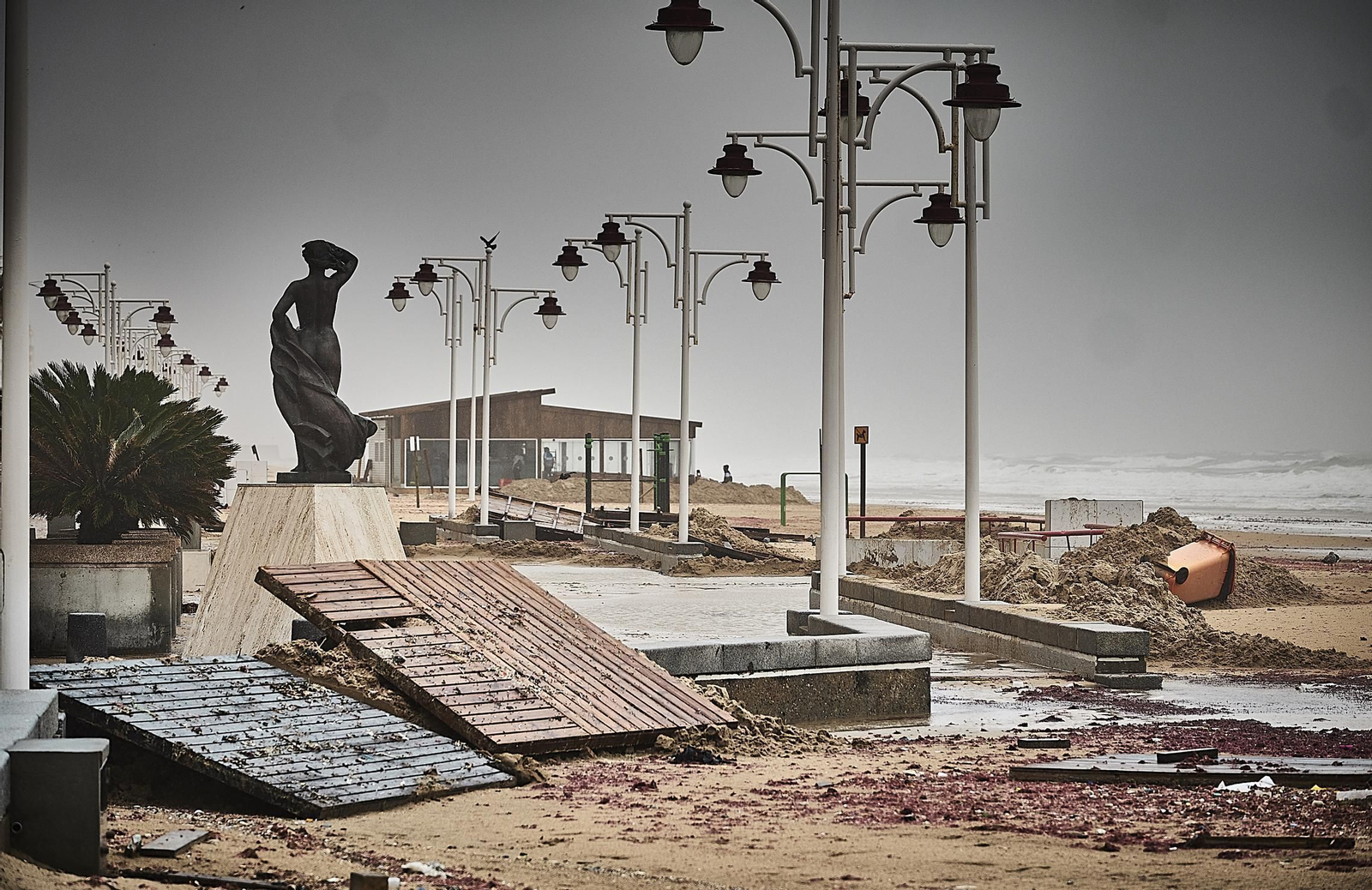 Efectos del temporal en Cádiz