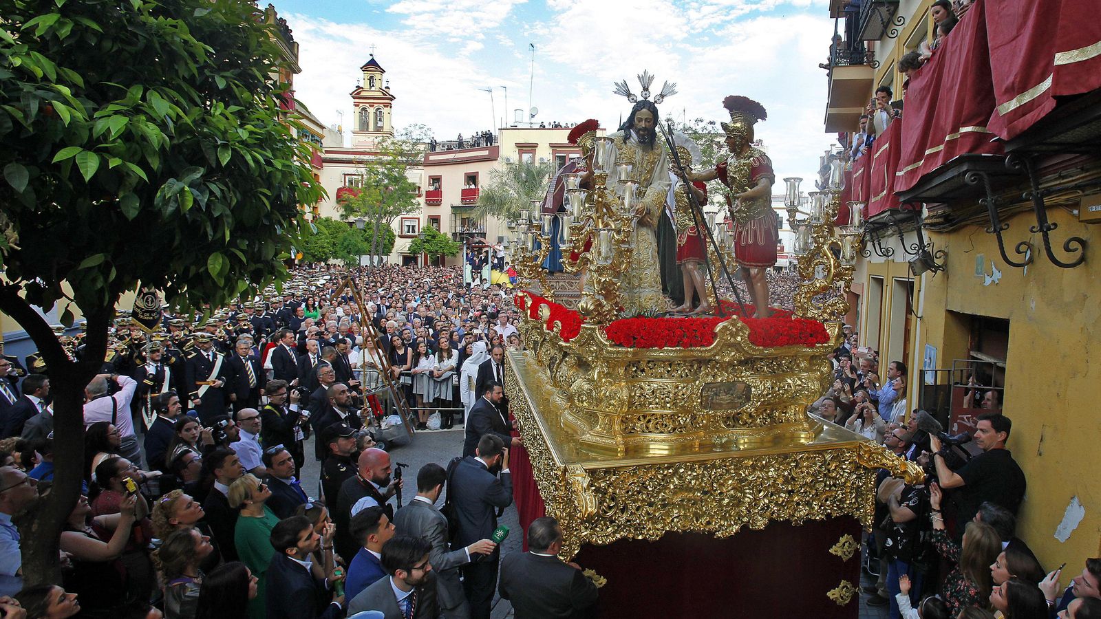 El misterio de la Amargura por la Plaza de San Juan de la Palma