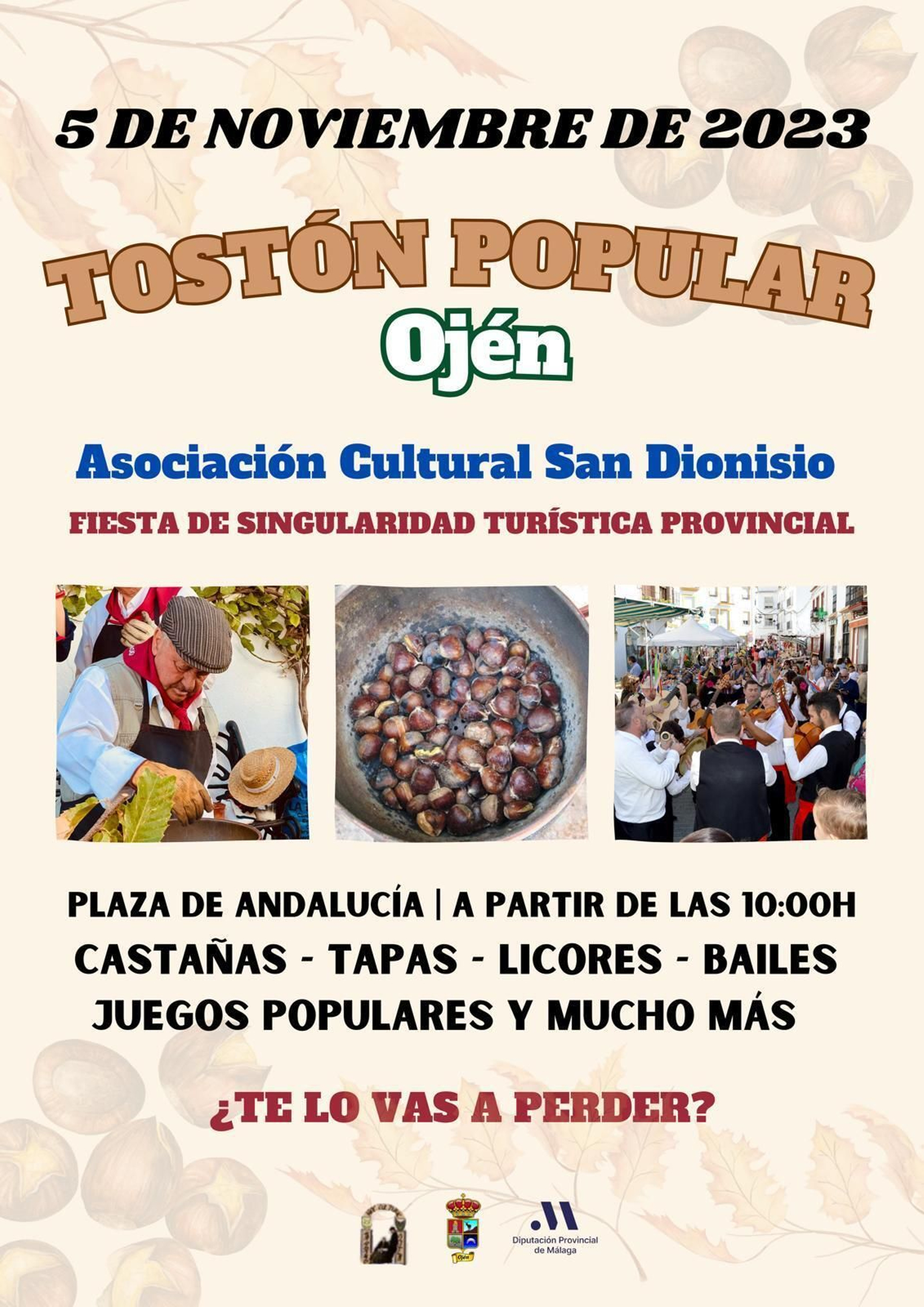 Cartel promocional del tradicional Tostón Popular de Ojén.