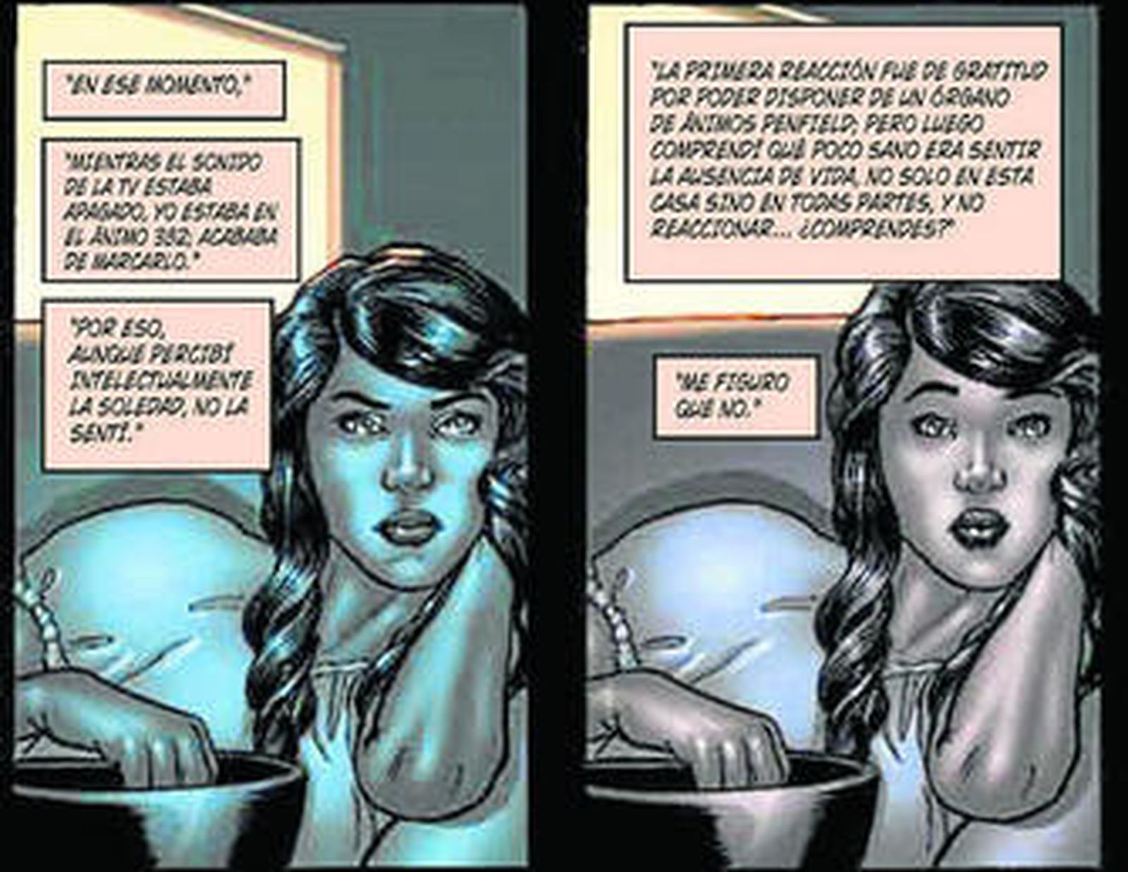 Viñeta de '¿Sueñan los androides con ovejas eléctricas?', de Tony Parker.