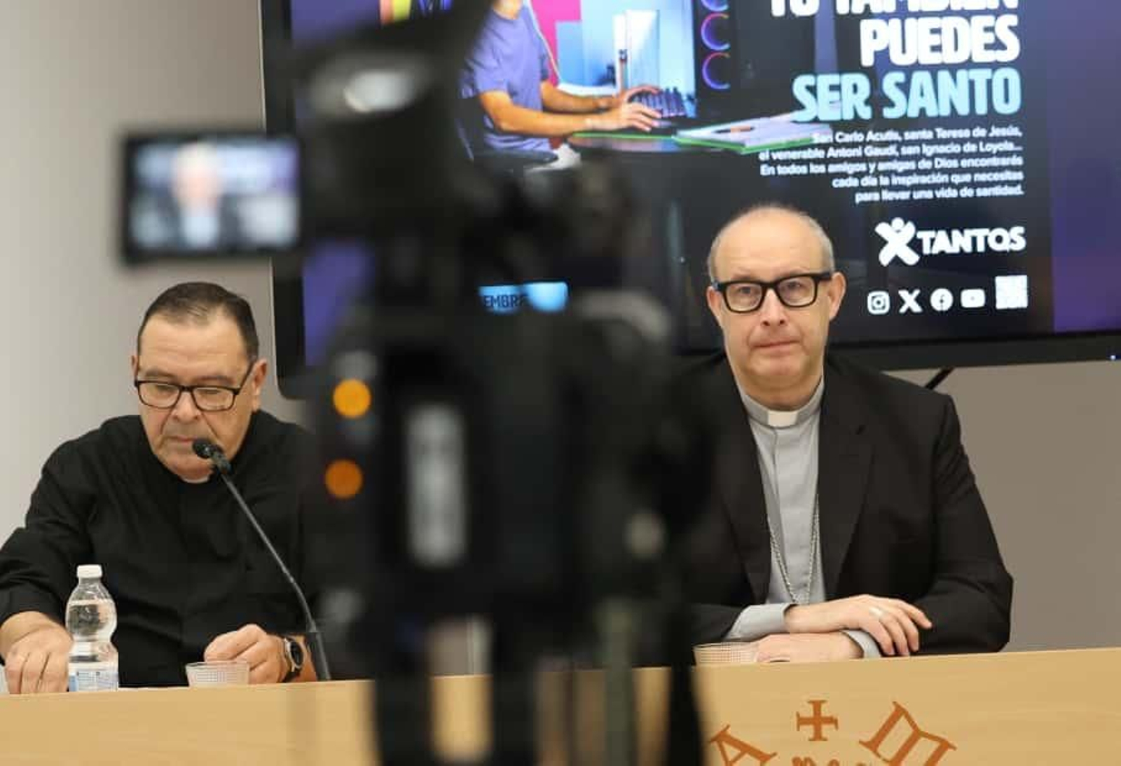 El obispo de Málaga, José Antonio Satué, en rueda de prensa este miércoles