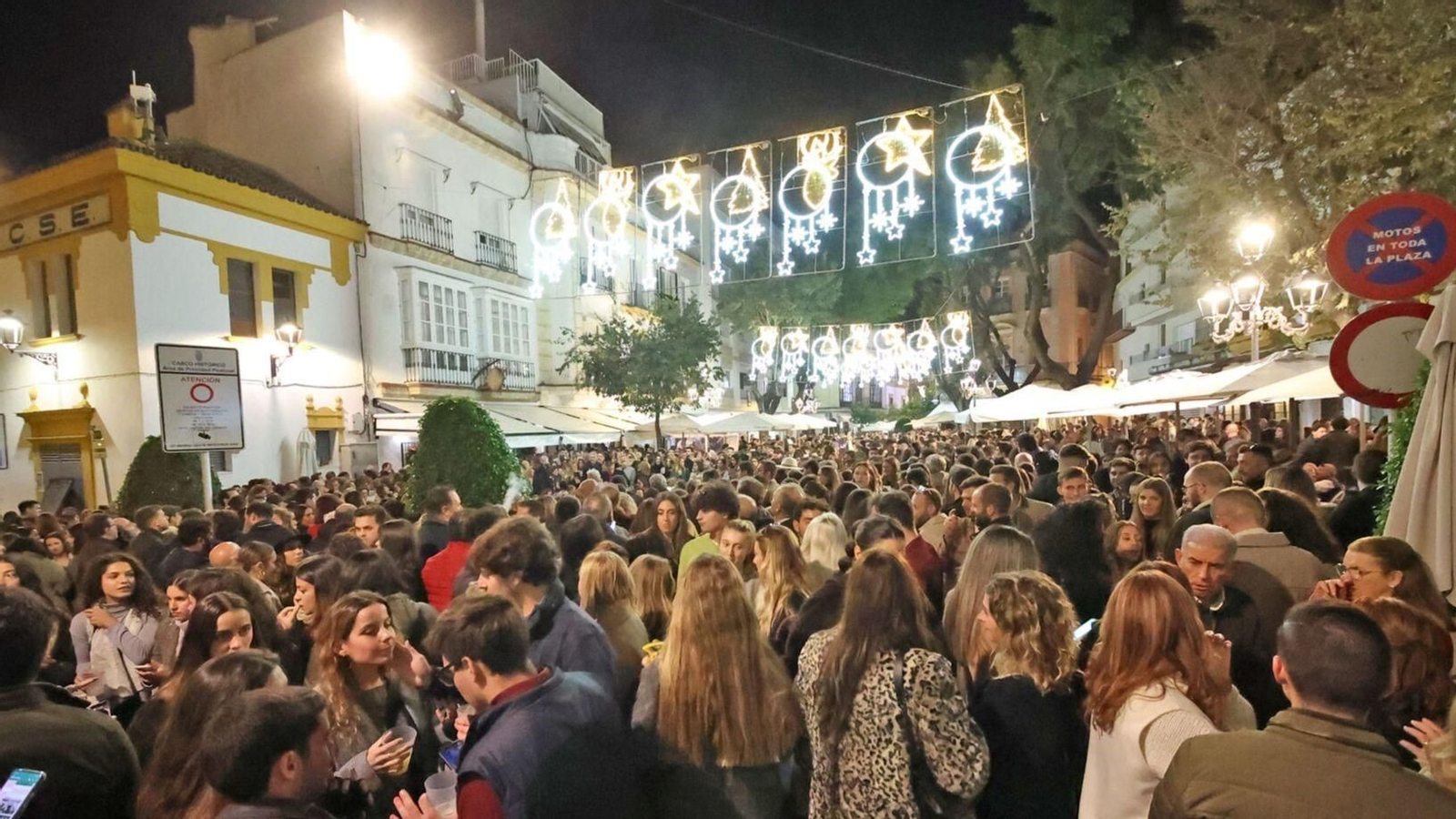 Alumbrado de la pasada Navidad en Jerez.