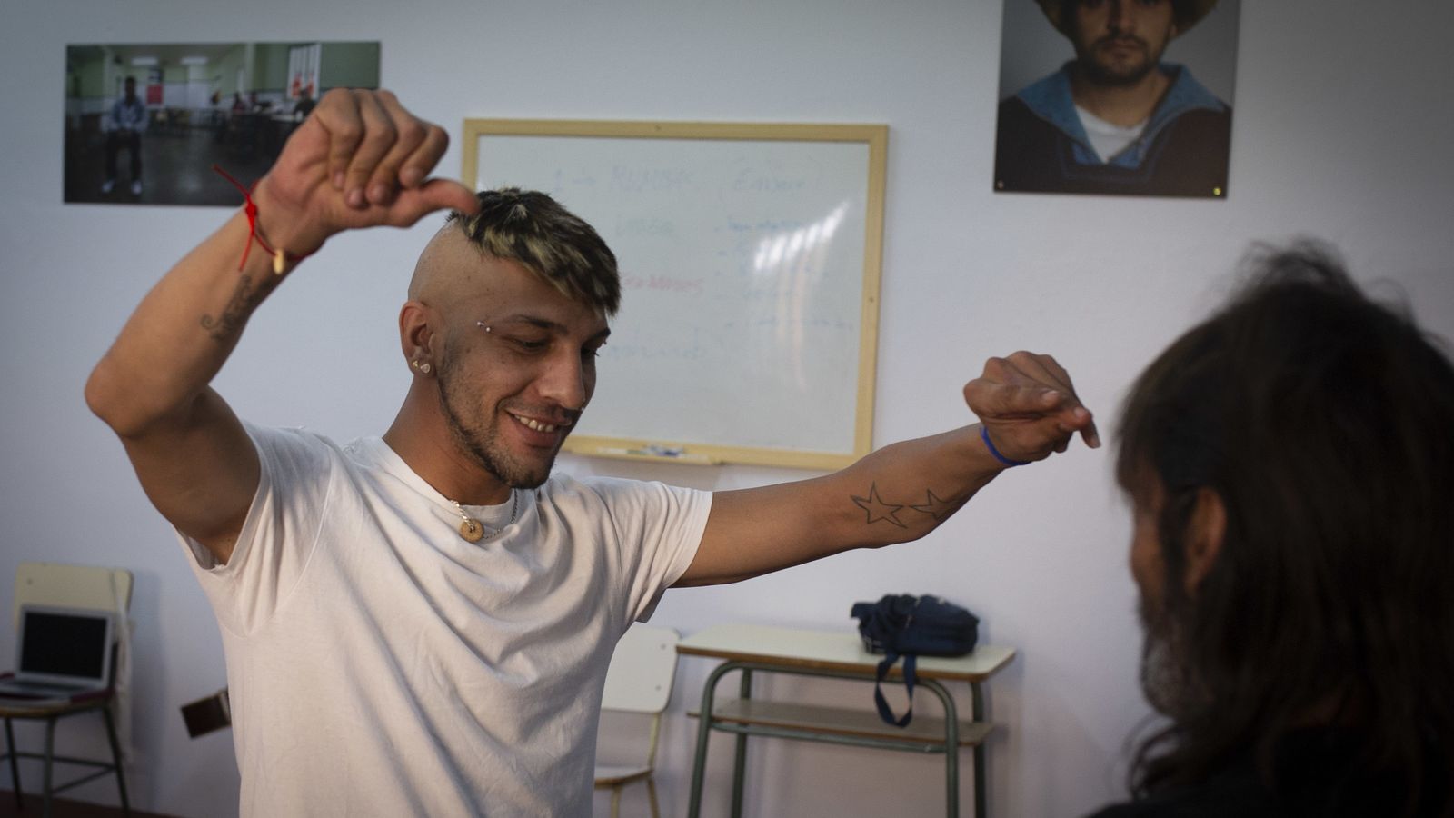 Ensayo para el espectáculo de la Bienal de los internos del Psiquiátrico Penitenciario de Sevilla